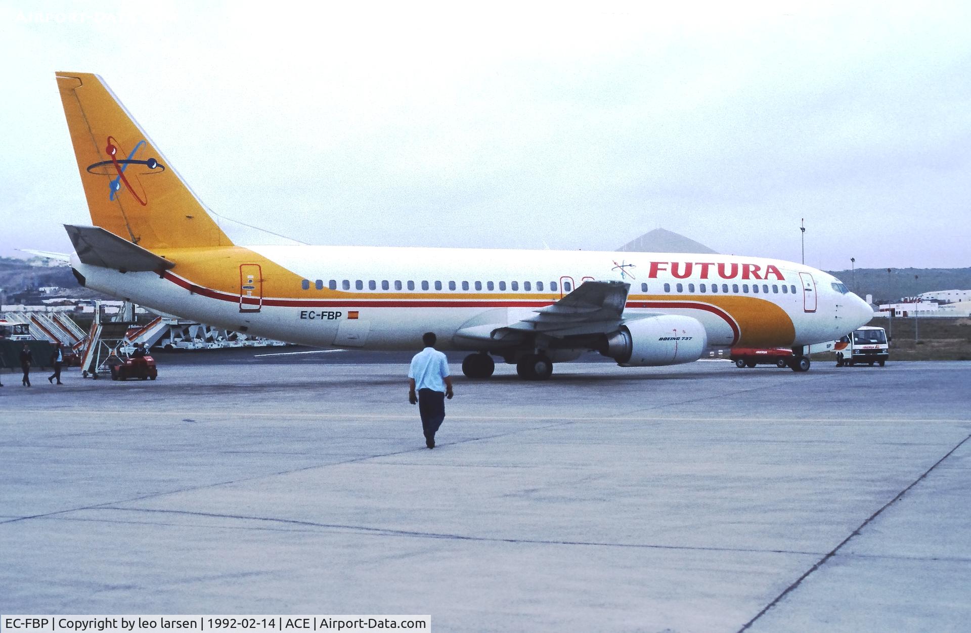 EC-FBP, 1990 Boeing 737-4YO C/N 24690, Lancerote 14.2.92