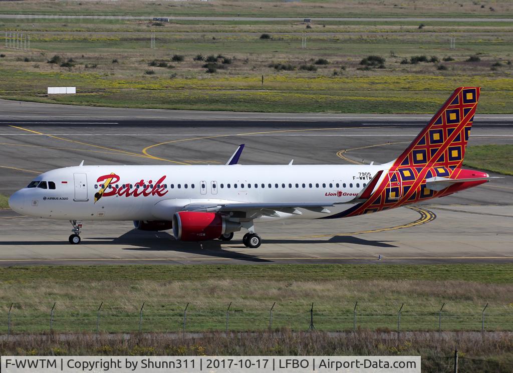 F-WWTM, 2017 Airbus A320-214 C/N 7905, C/n 7905 - To be PK-LUY