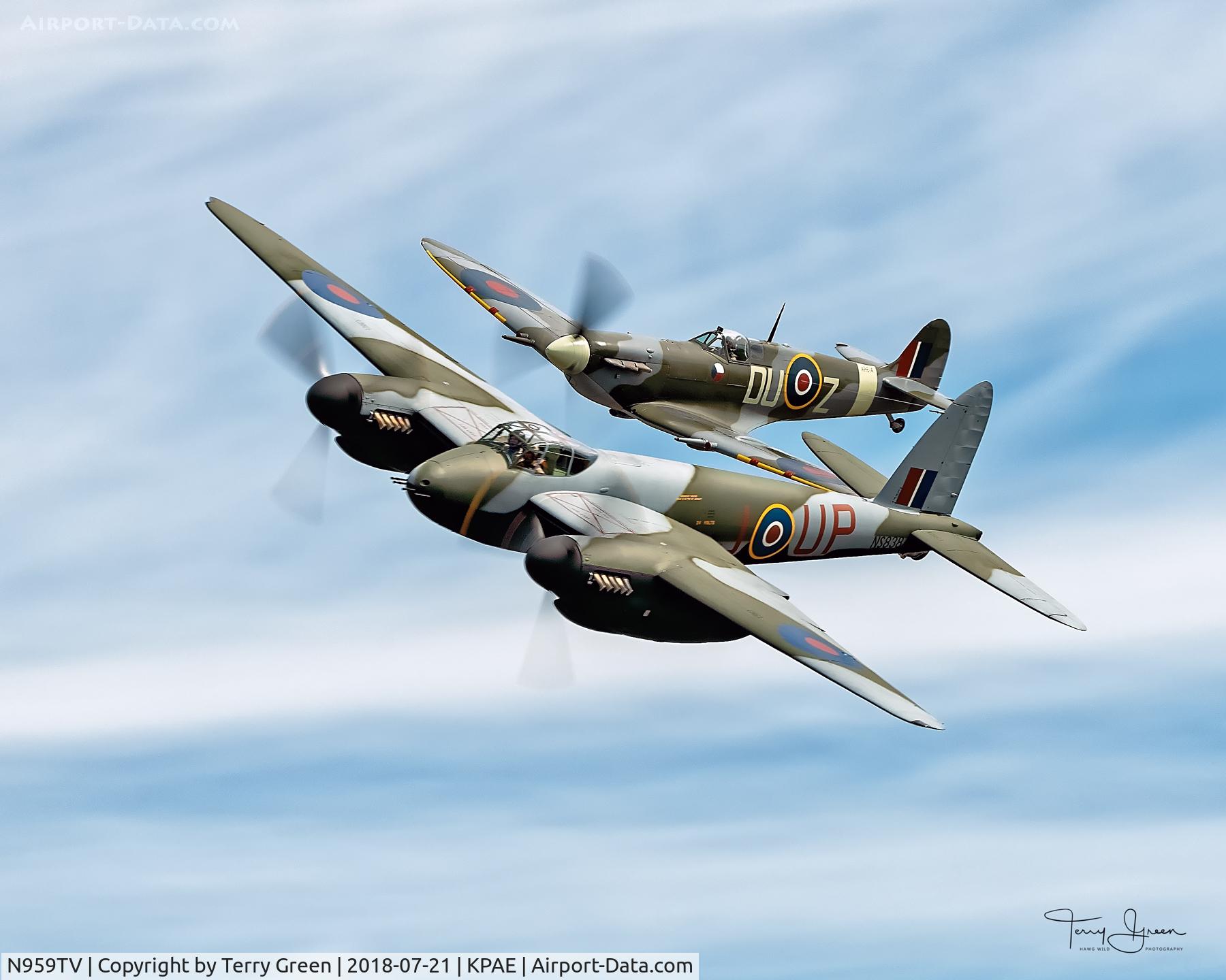 N959TV, 1945 De Havilland DH.98 Mosquito T.III C/N TV959, 2018 FHCAM SkyFair
