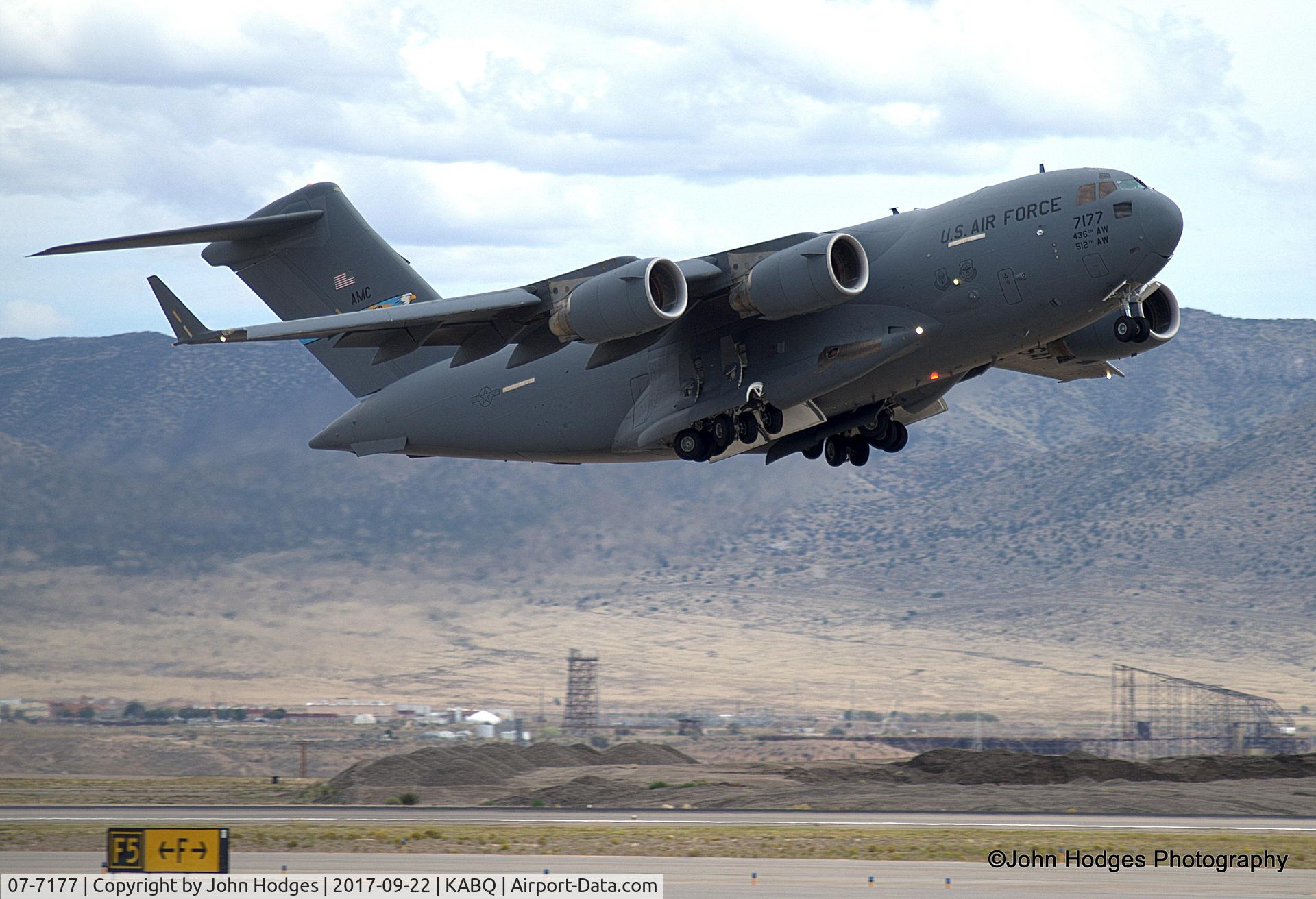 07-7177, 2007 Boeing C-17A Globemaster III C/N P-177, at KABQ