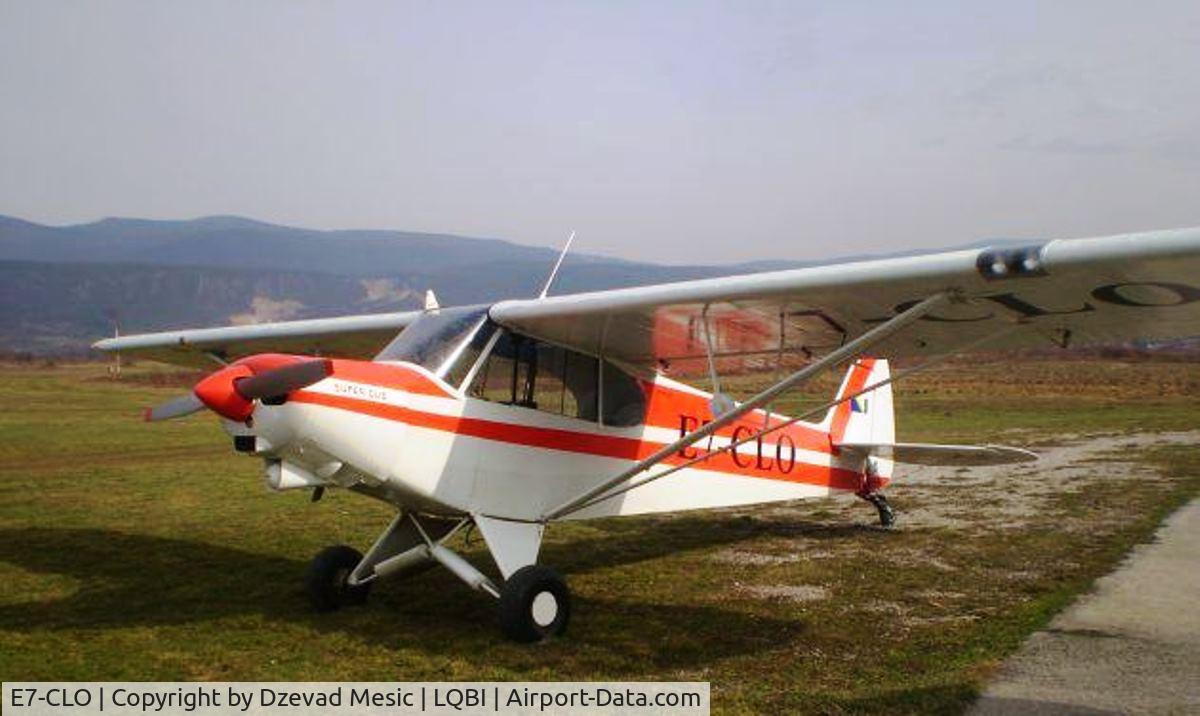 E7-CLO, 1978 Piper PA-18-150 Super Cub C/N 18-7809162, PIPER PA-18 on Golubic Airfield LQBI.