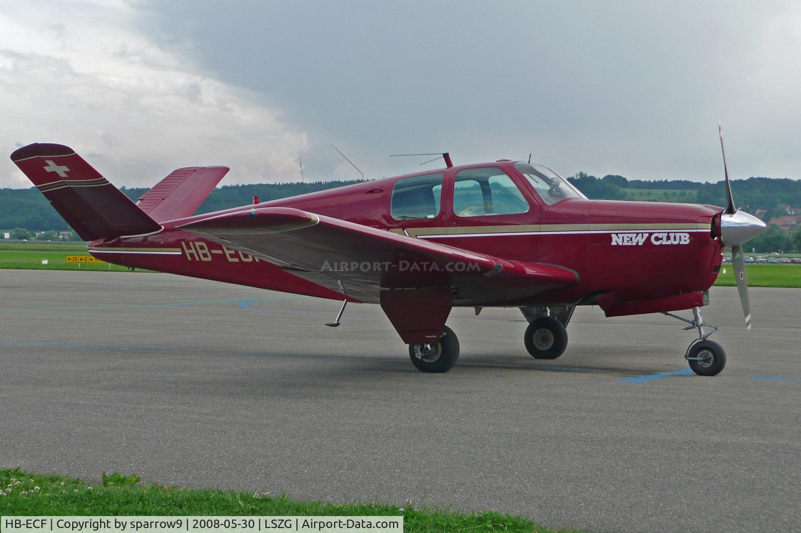 HB-ECF, 1948 Beech A35 Bonanza Bonanza C/N D-1827, This time at Grenchen, many years later.