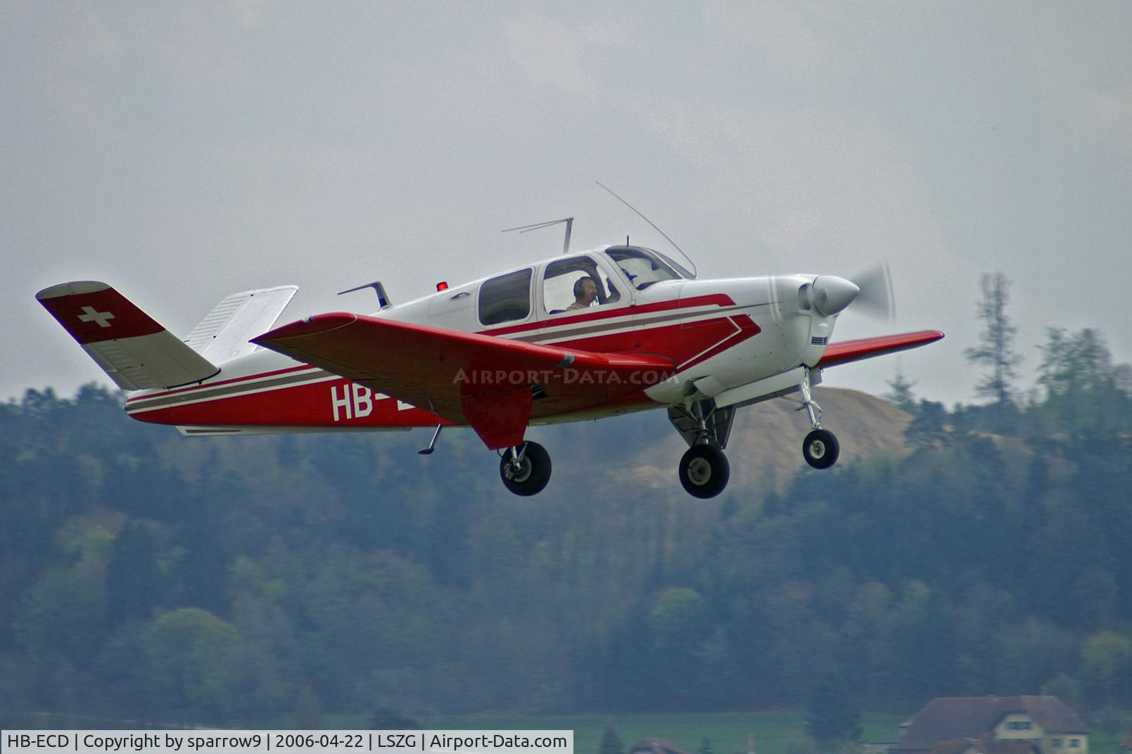HB-ECD, 1950 Beech B35 Bonanza C/N D-2271, Departing Grenchen.