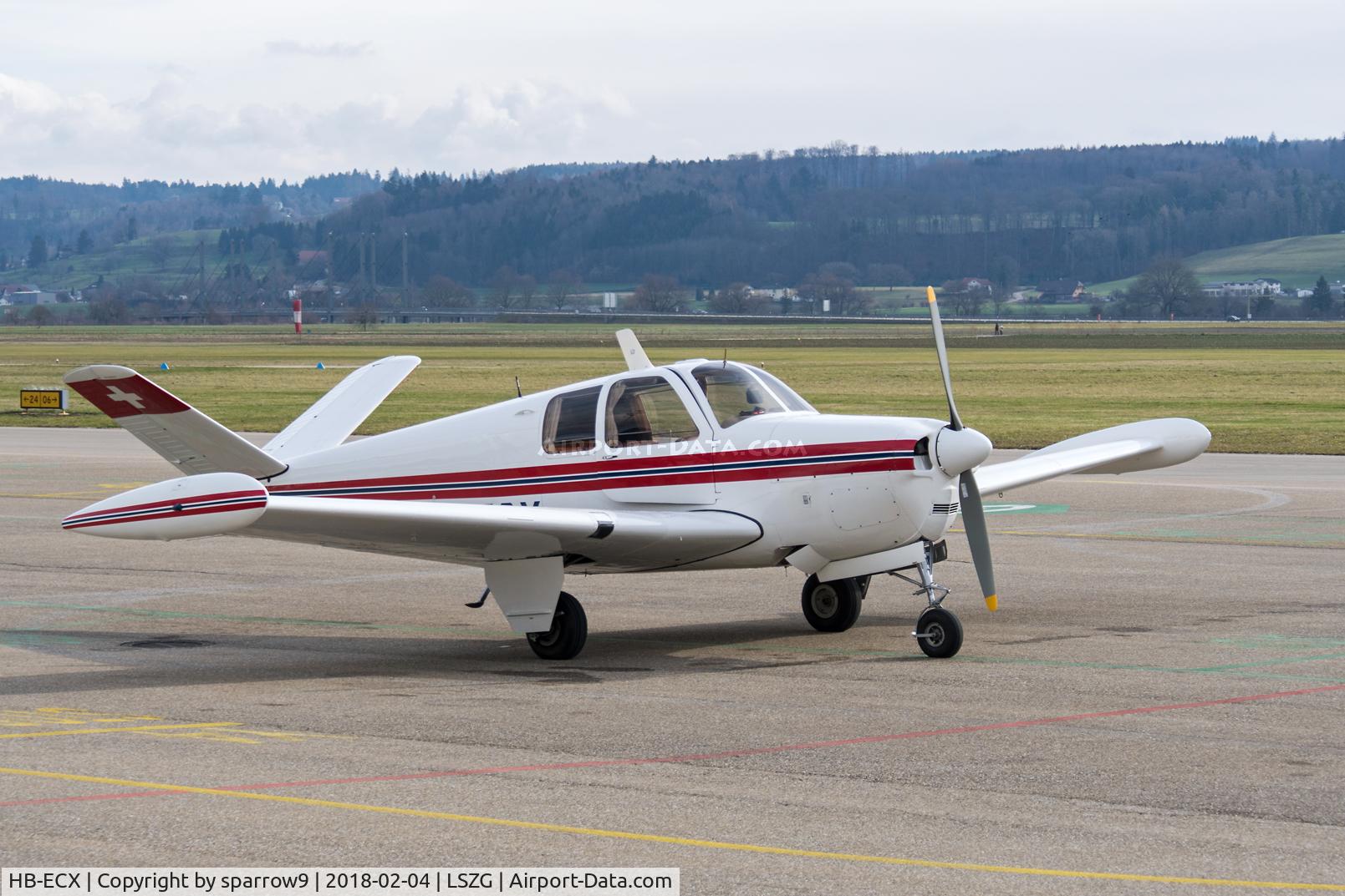 HB-ECX, 1950 Beech B35 Bonanza C/N D-2656, At Grenchen