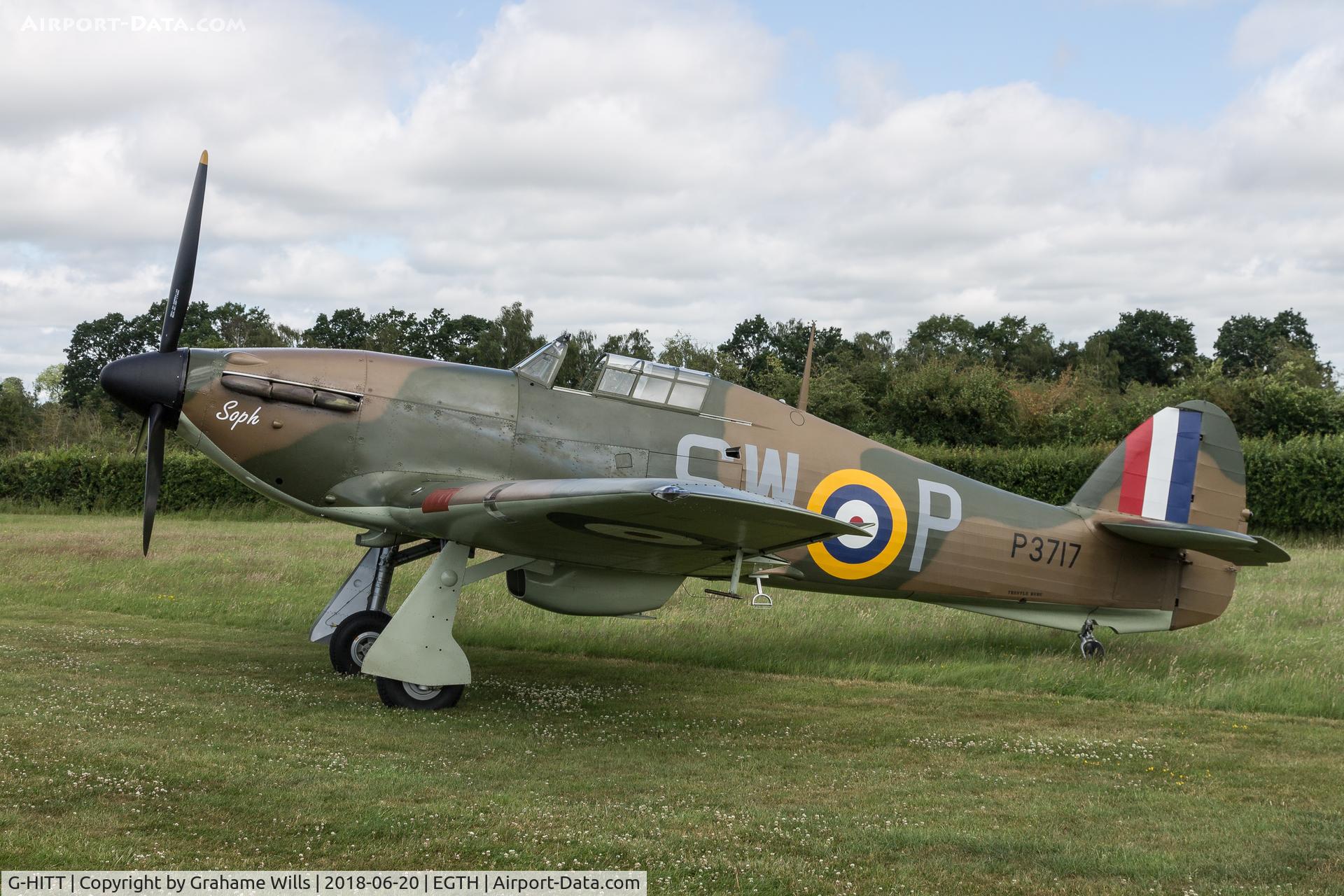 G-HITT, 1940 Hawker Hurricane I C/N Not found / see comment, Hawker Hurricane I P3717/SW-P (G-HITT) Hugh and Jenny Taylor/Bygone Aviation Shuttleworth Collection Photoshoot Old Warden 20/6/18