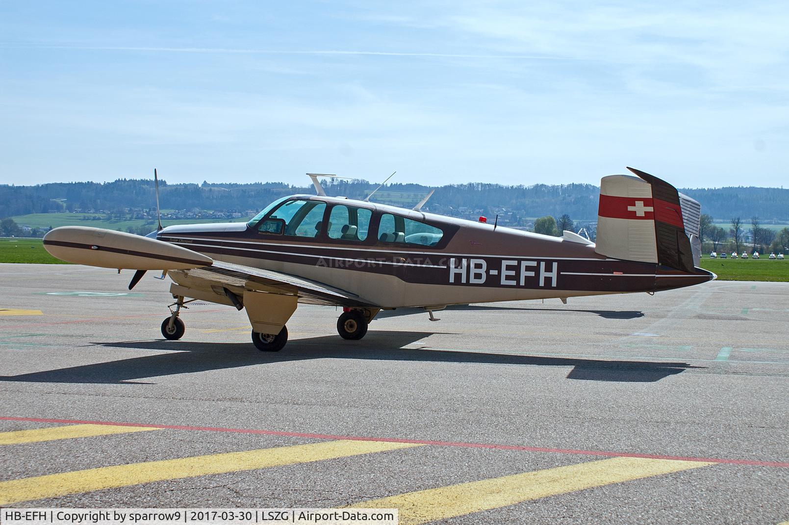 HB-EFH, 1966 Beech V35 Bonanza Bonanza C/N D-8072, In the sun at Grenchen