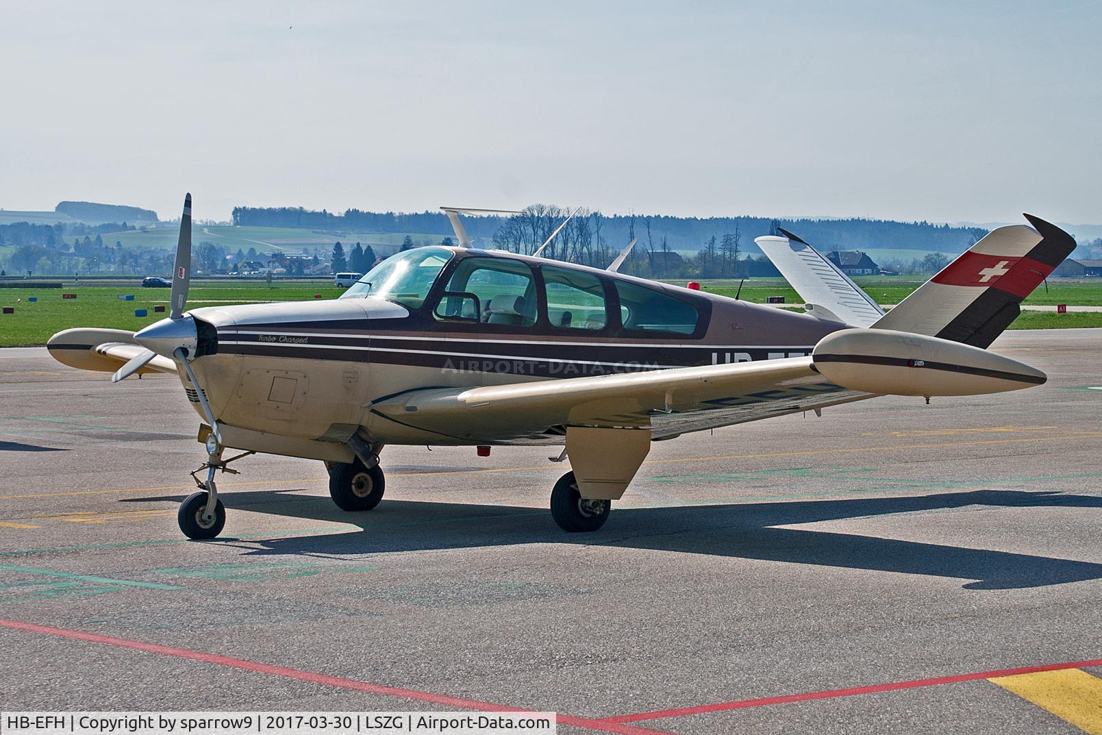 HB-EFH, 1966 Beech V35 Bonanza Bonanza C/N D-8072, In the sun at Grenchen