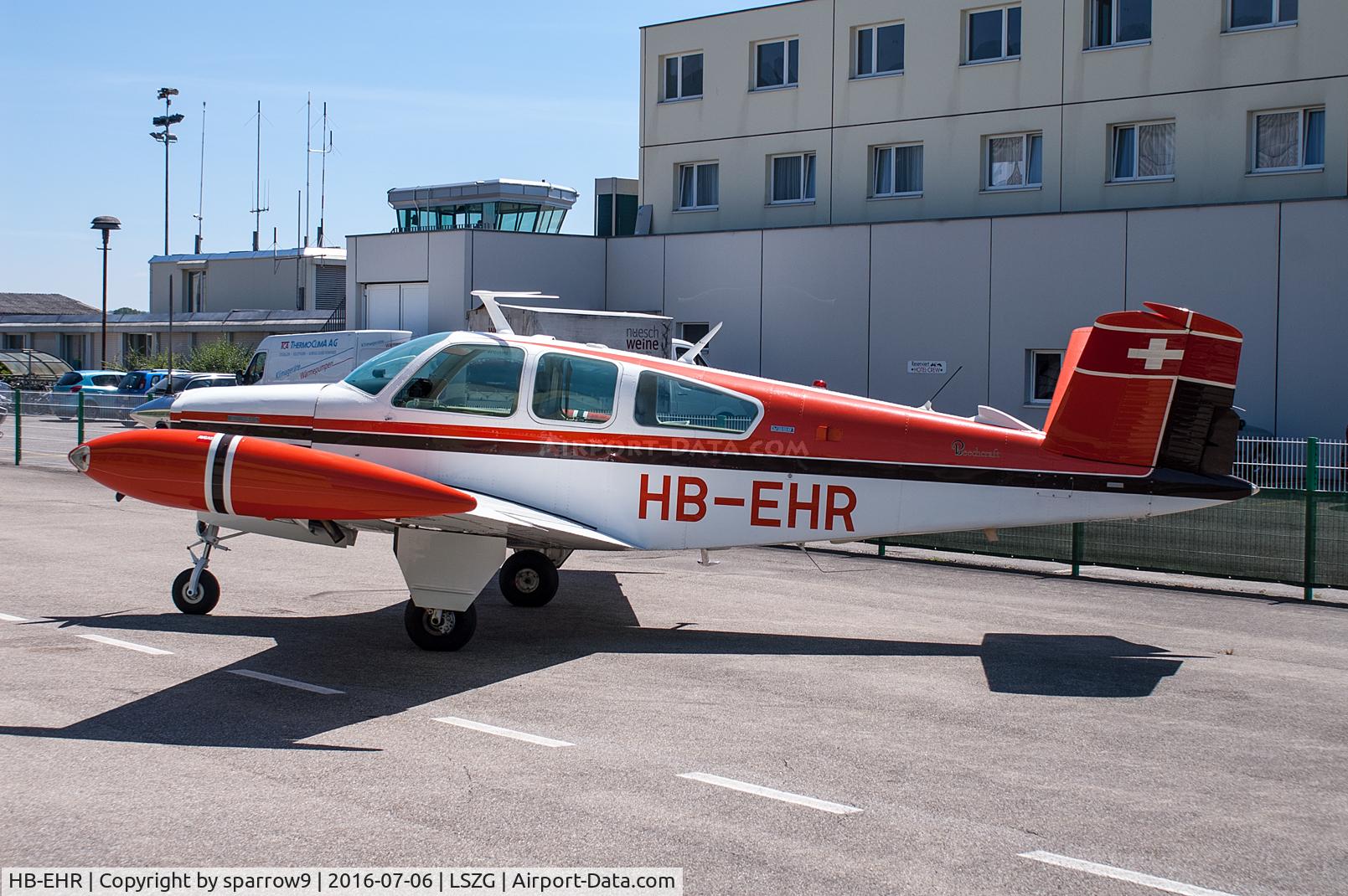 HB-EHR, 1973 Beech V35B Bonanza Bonanza C/N D-9439, At Grenchen. Turbo-normalized.