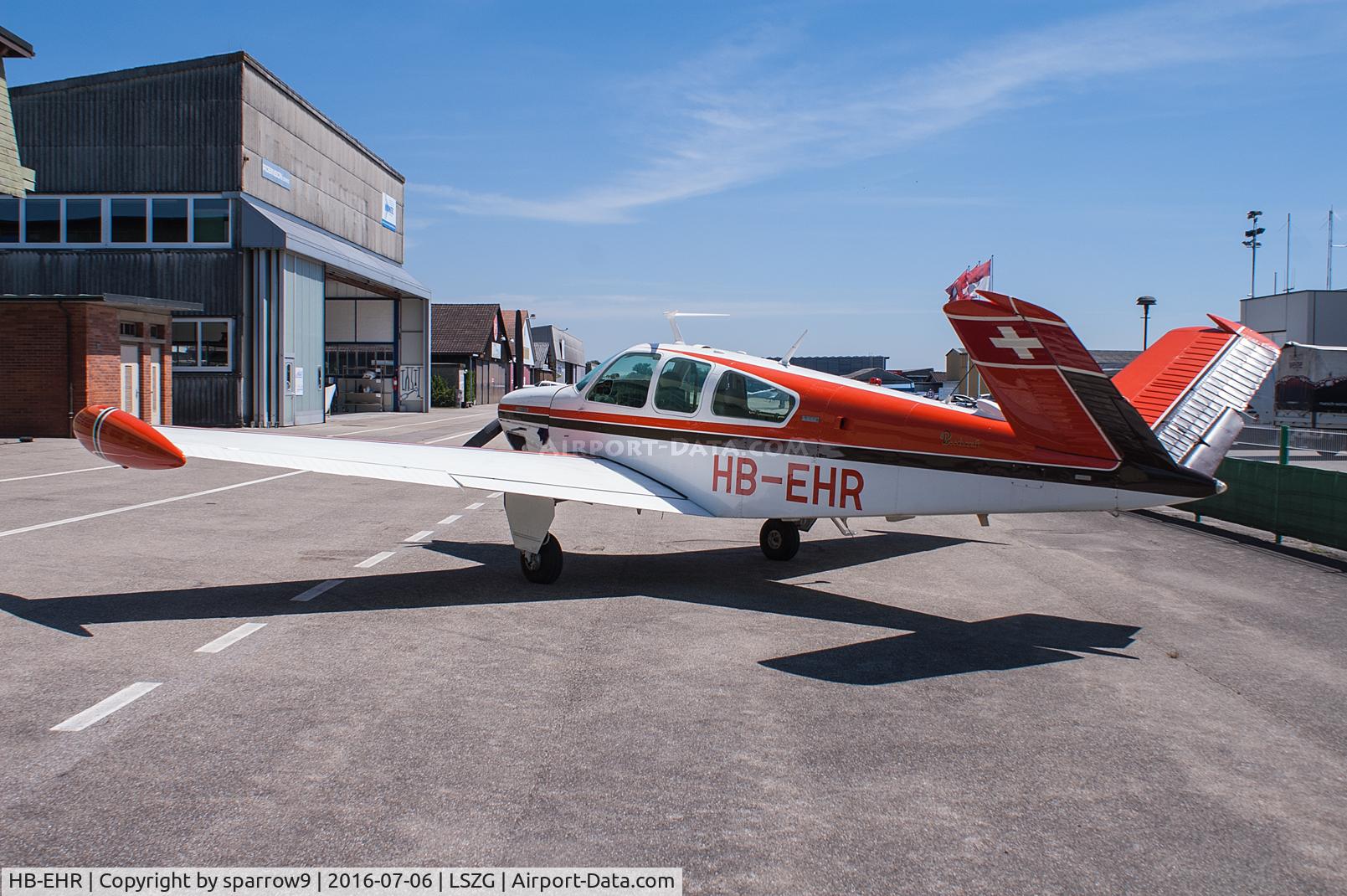 HB-EHR, 1973 Beech V35B Bonanza Bonanza C/N D-9439, At Grenchen. Turbo-normalized.