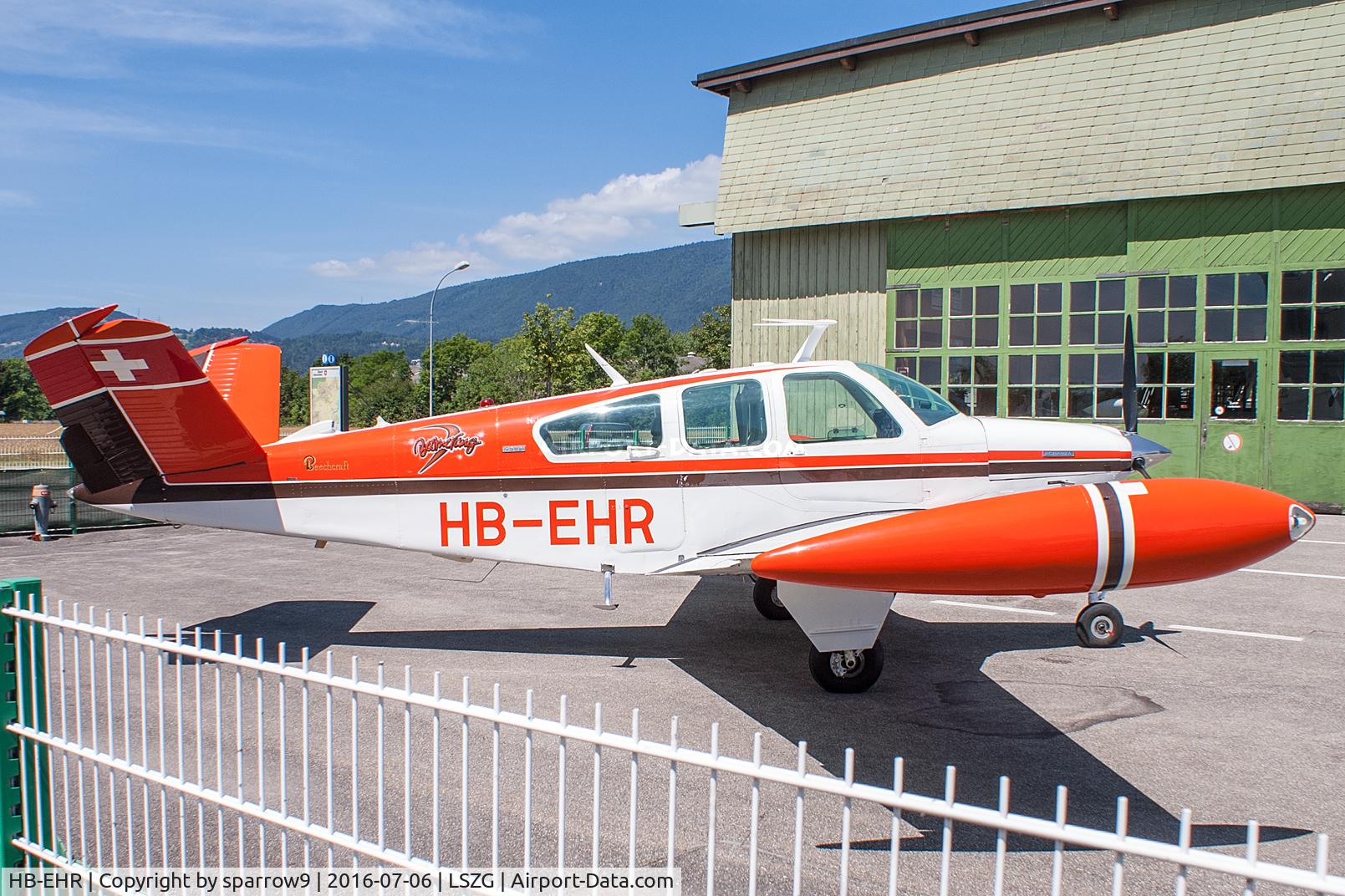HB-EHR, 1973 Beech V35B Bonanza Bonanza C/N D-9439, At Grenchen. Turbo-normalized.