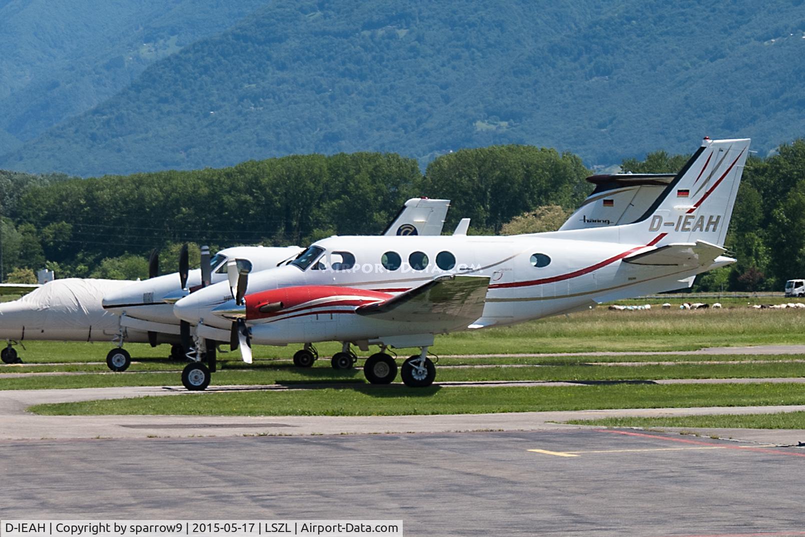 D-IEAH, 1989 Beech C90A King Air C/N LJ-1216, Parked at Locarno-Magadino