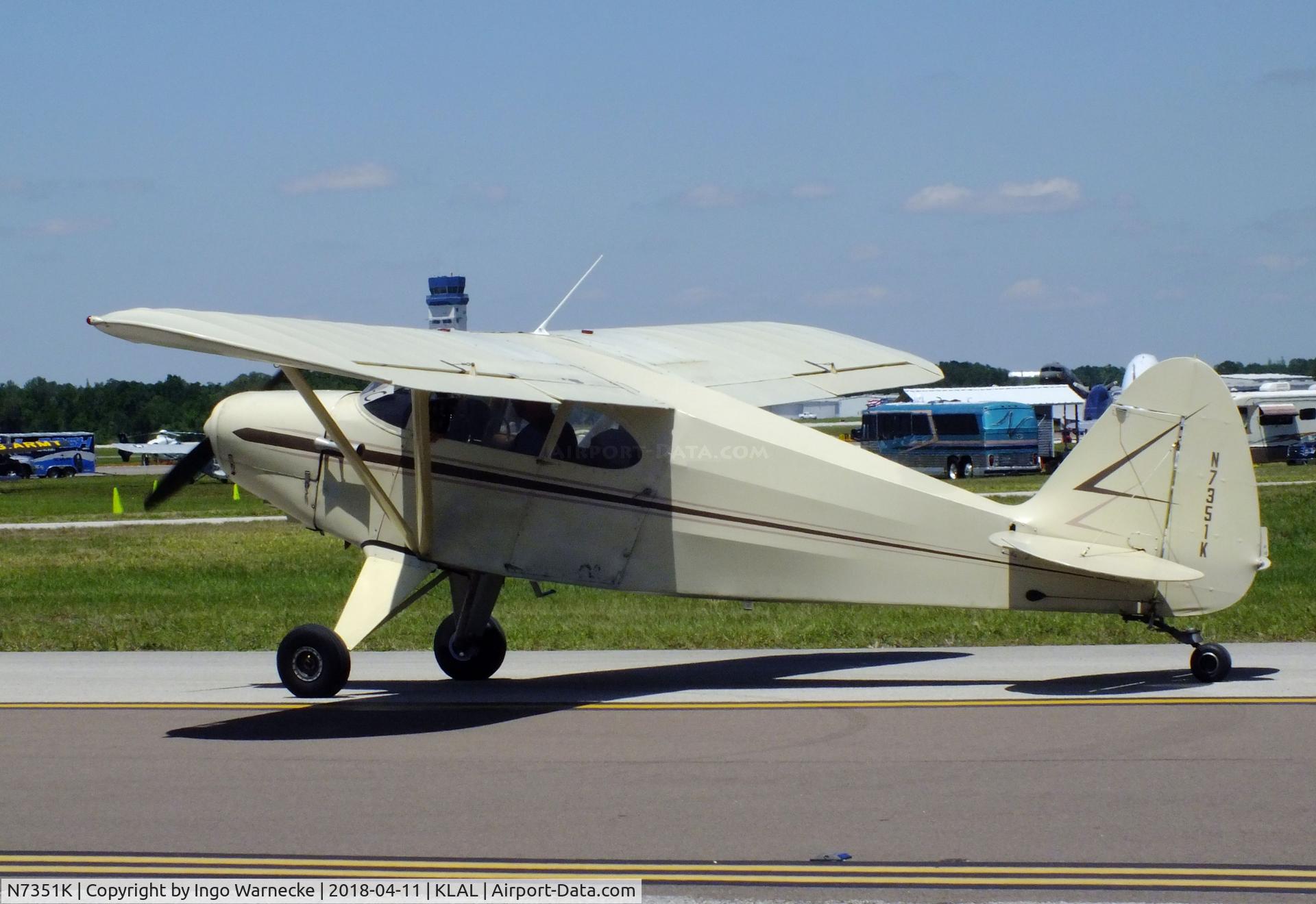 N7351K, 1950 Piper PA-20 Pacer C/N 20-259, Piper PA-20 Pacer at 2018 Sun 'n Fun, Lakeland FL