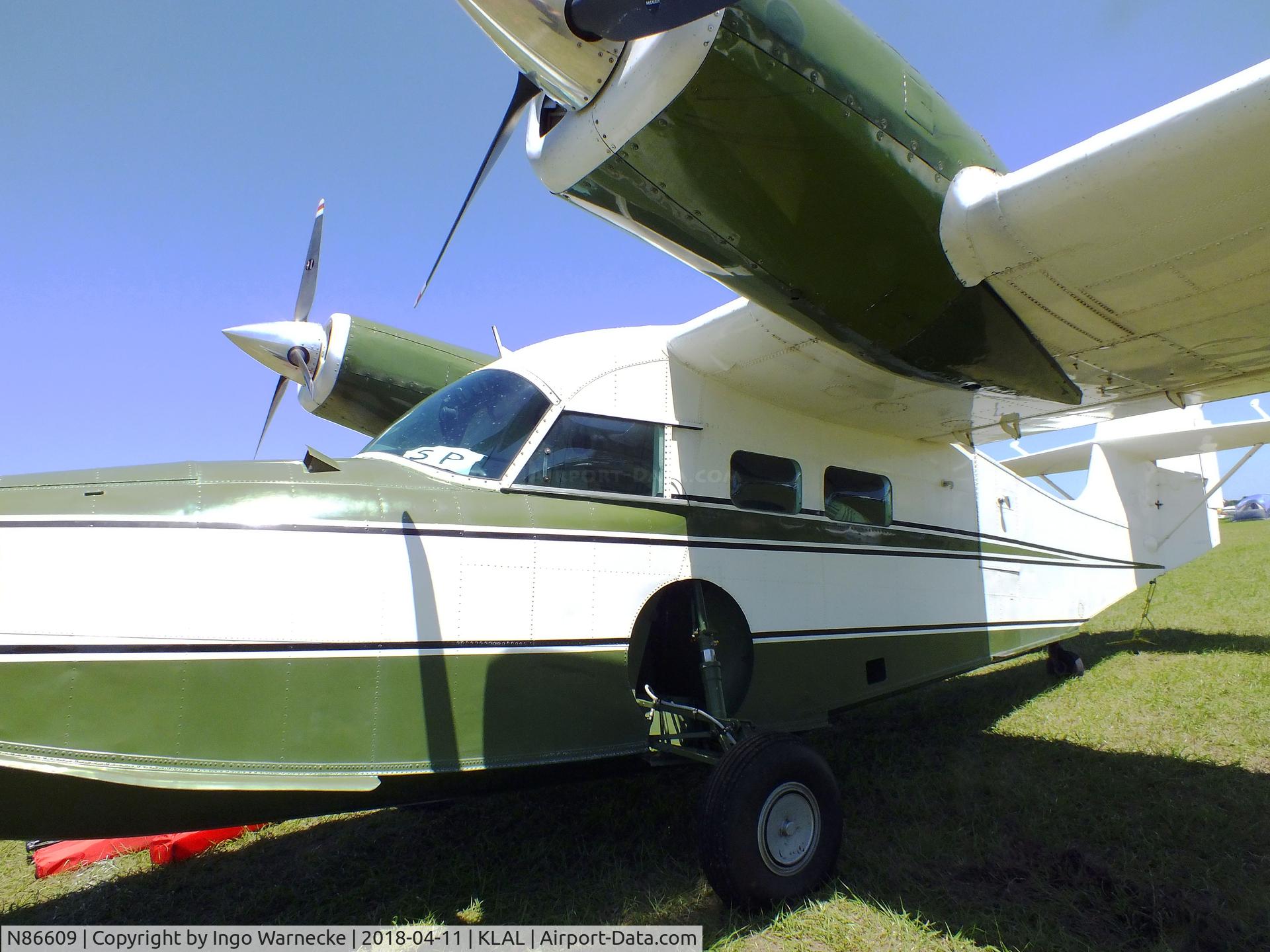 N86609, 1946 Grumman G-44A Widgeon C/N 1435, Grumman G-44A Gosling (converted to Continental IO-470 engines) at 2018 Sun 'n Fun, Lakeland FL