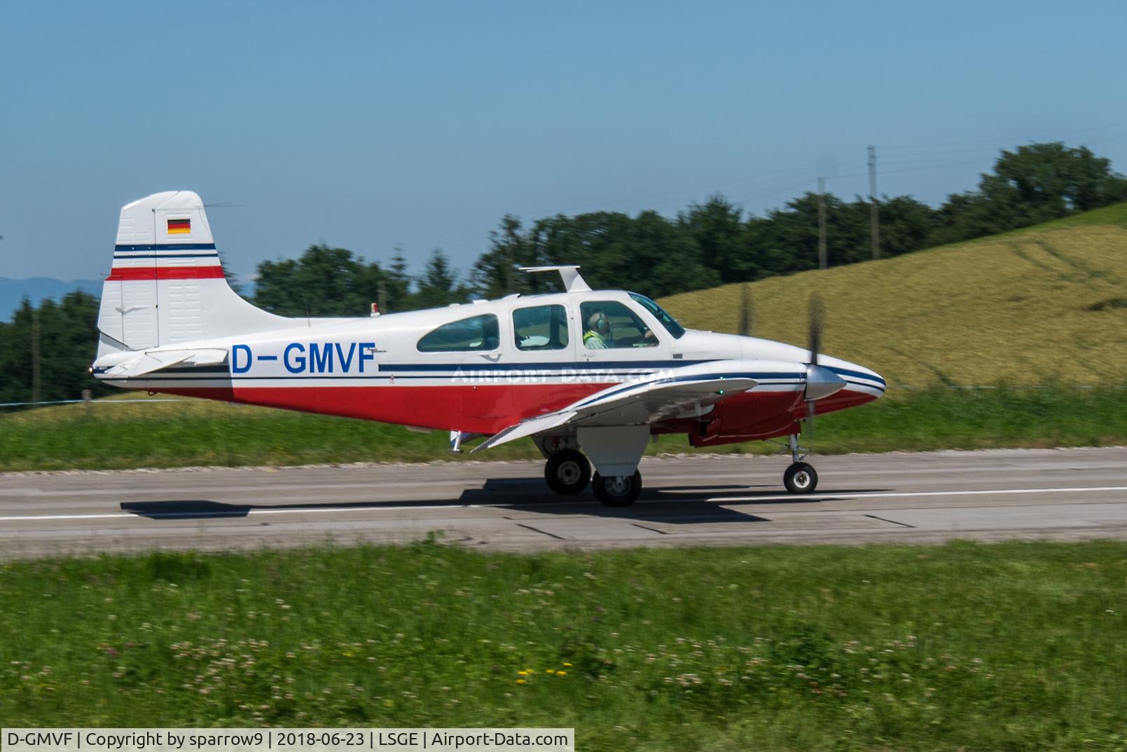 D-GMVF, 1964 Beech D95A Travel Air C/N TD-584, Leaving RIO 2018 Ecuvillens