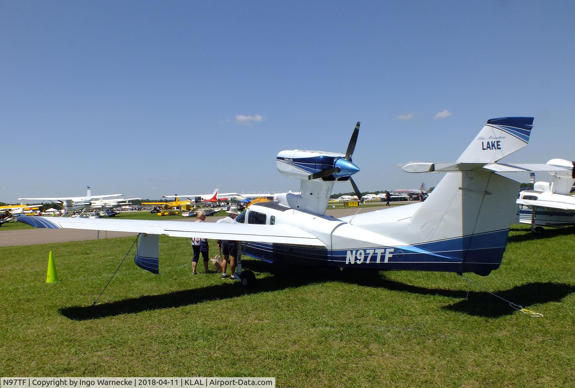 N97TF, 1993 Aerofab Inc Lake 250 C/N 119, Lake LA-250 Renegade at 2018 Sun 'n Fun, Lakeland FL