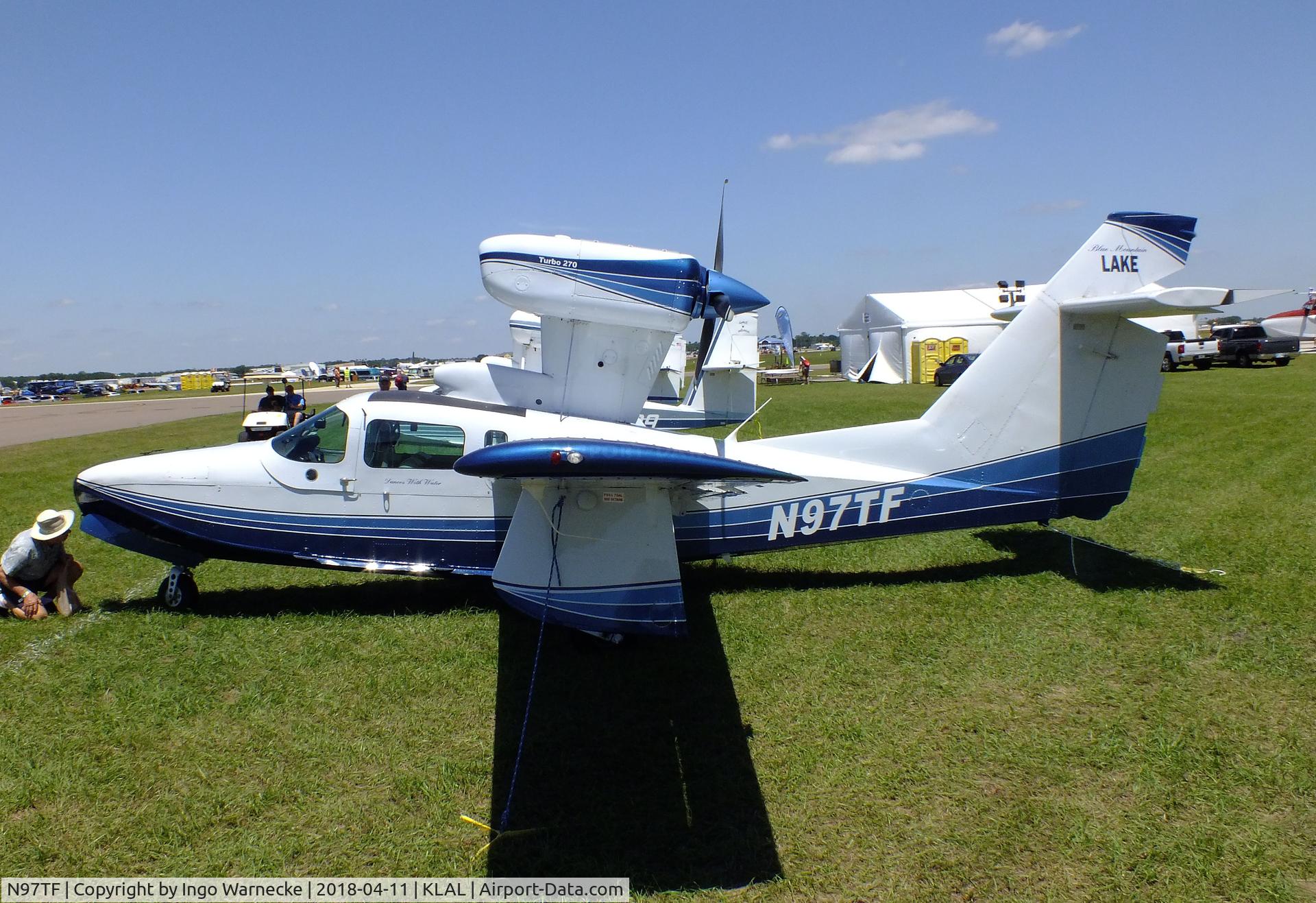 N97TF, 1993 Aerofab Inc Lake 250 C/N 119, Lake LA-250 Renegade at 2018 Sun 'n Fun, Lakeland FL