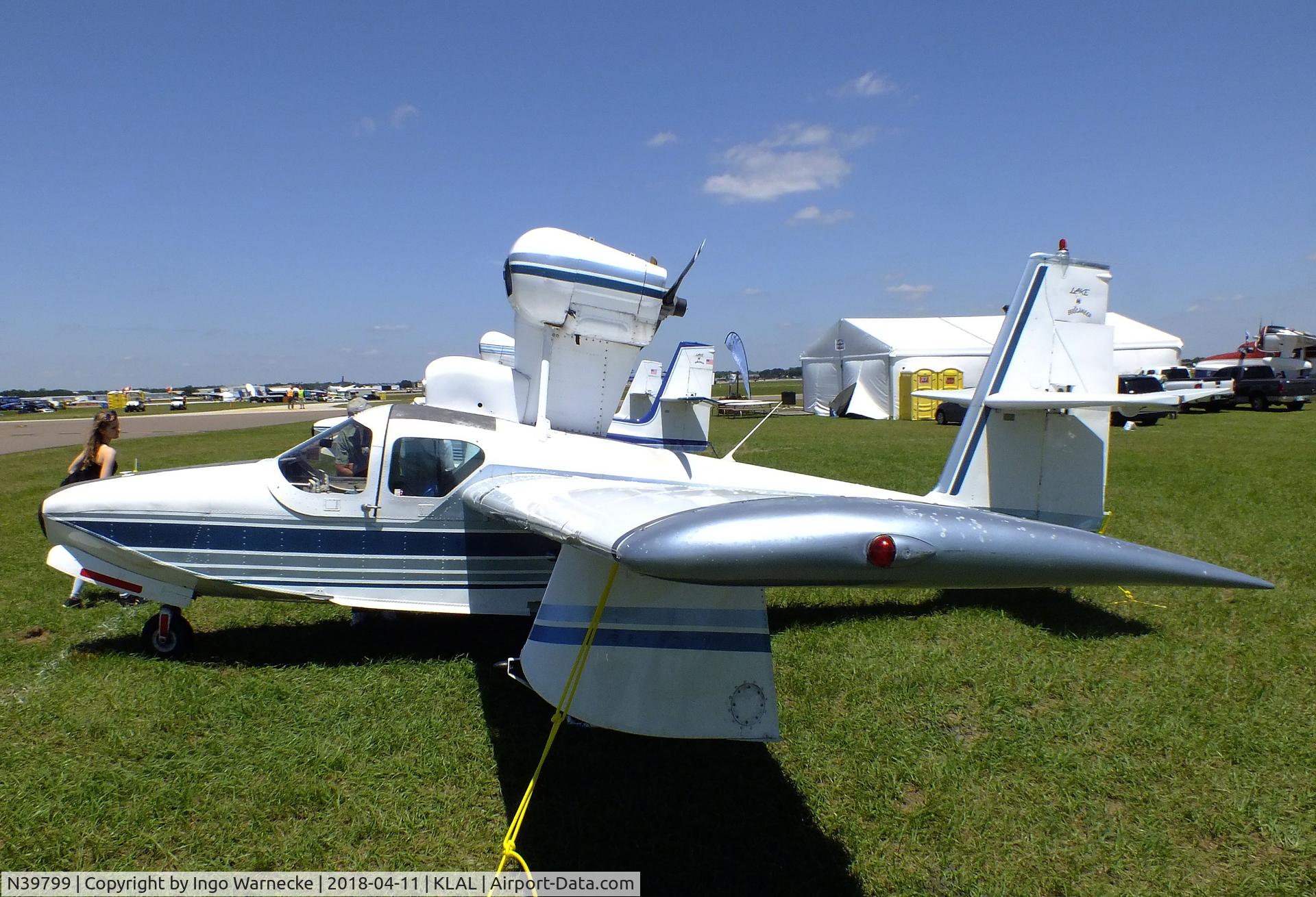 N39799, 1973 Lake LA-4-200 Buccaneer C/N 563, Lake LA-4-200 Buccaneer at 2018 Sun 'n Fun, Lakeland FL