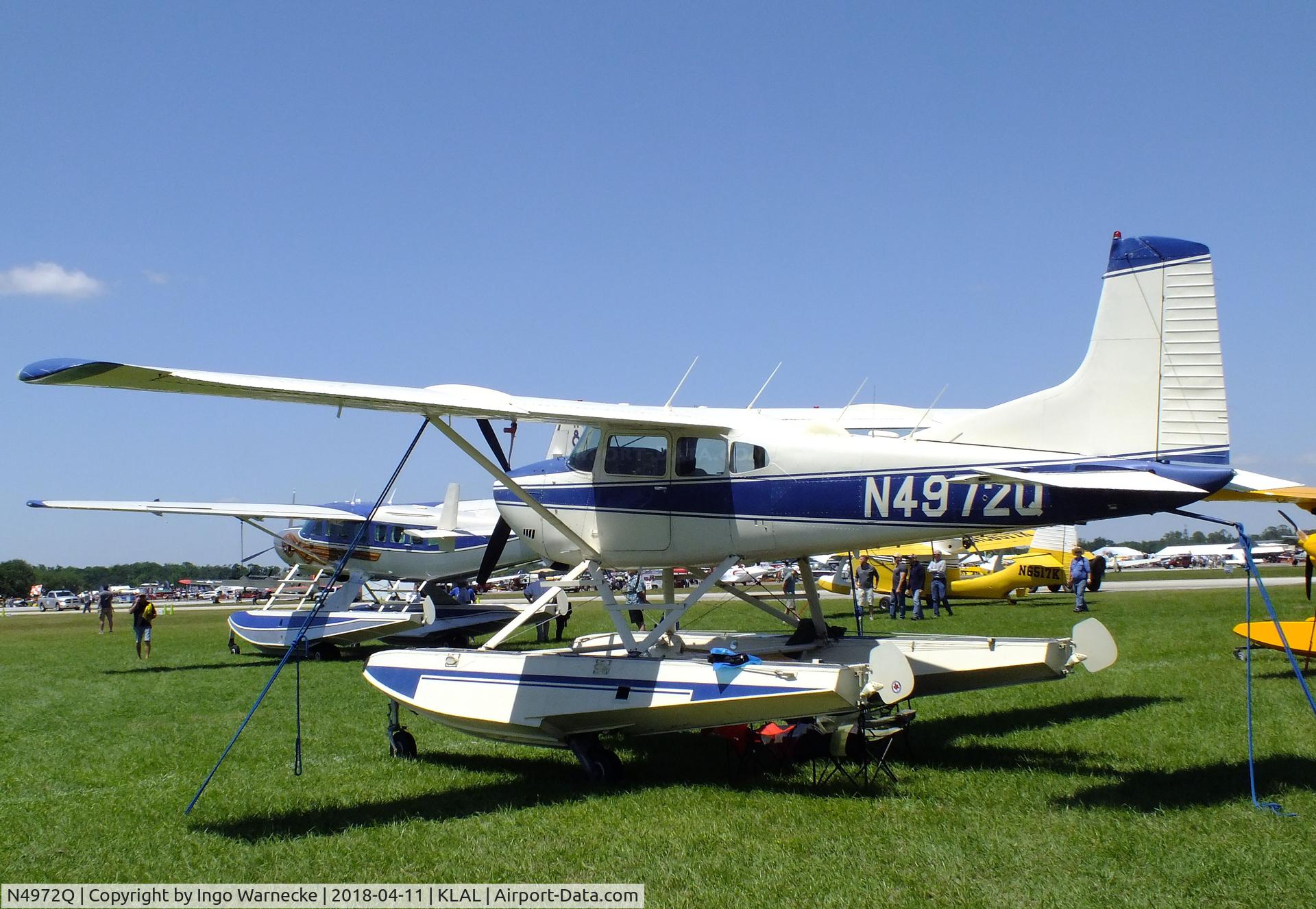 N4972Q, 1978 Cessna A185F Skywagon 185 C/N 18503591, Cessna A185F Skywagon on amphibious floats at 2018 Sun 'n Fun, Lakeland FL