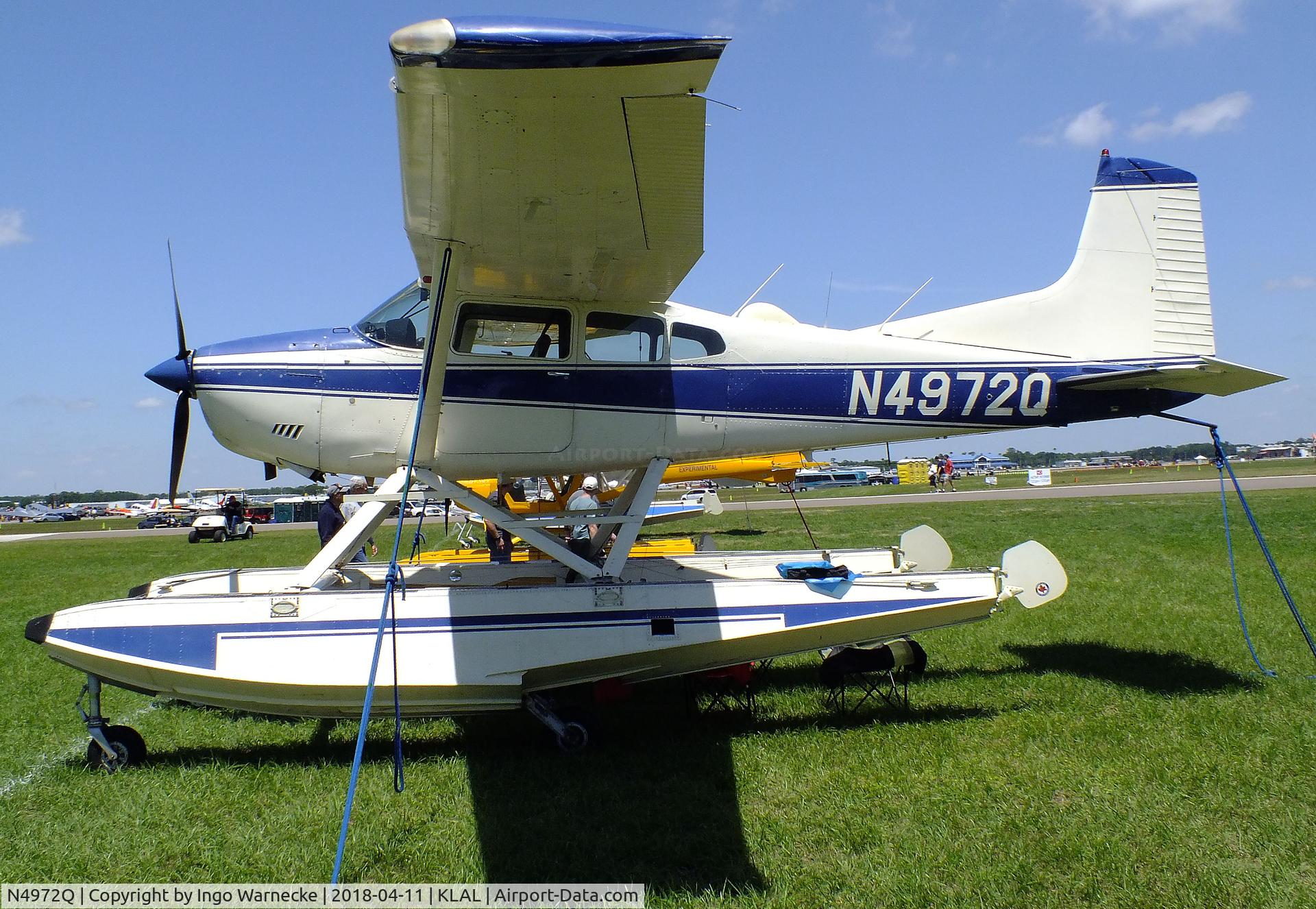 N4972Q, 1978 Cessna A185F Skywagon 185 C/N 18503591, Cessna A185F Skywagon on amphibious floats at 2018 Sun 'n Fun, Lakeland FL