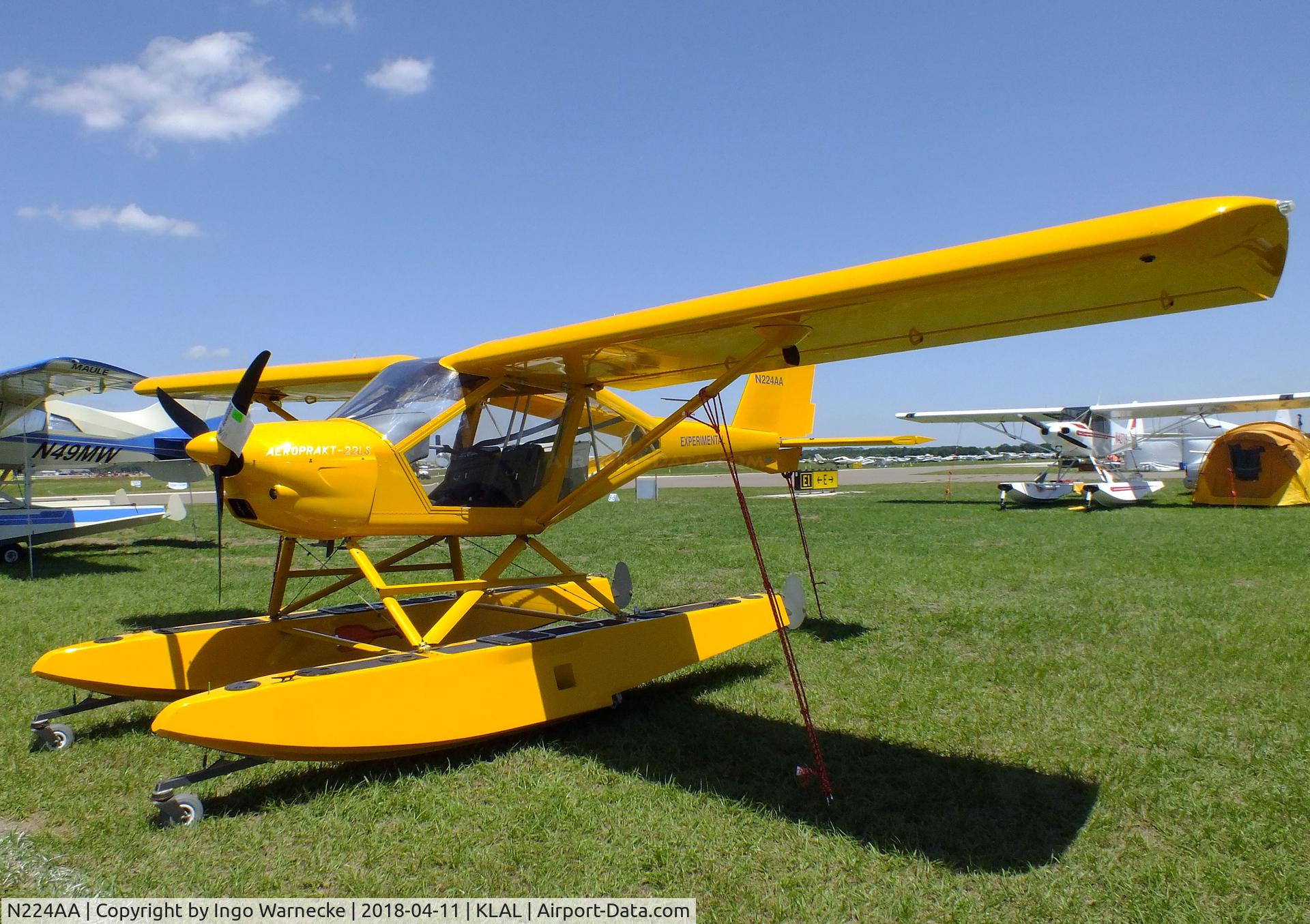 N224AA, 2017 Aeroprakt A22Amphib C/N 400, Aeroprakt A22Amphib on amphibious floats at 2018 Sun 'n Fun, Lakeland FL