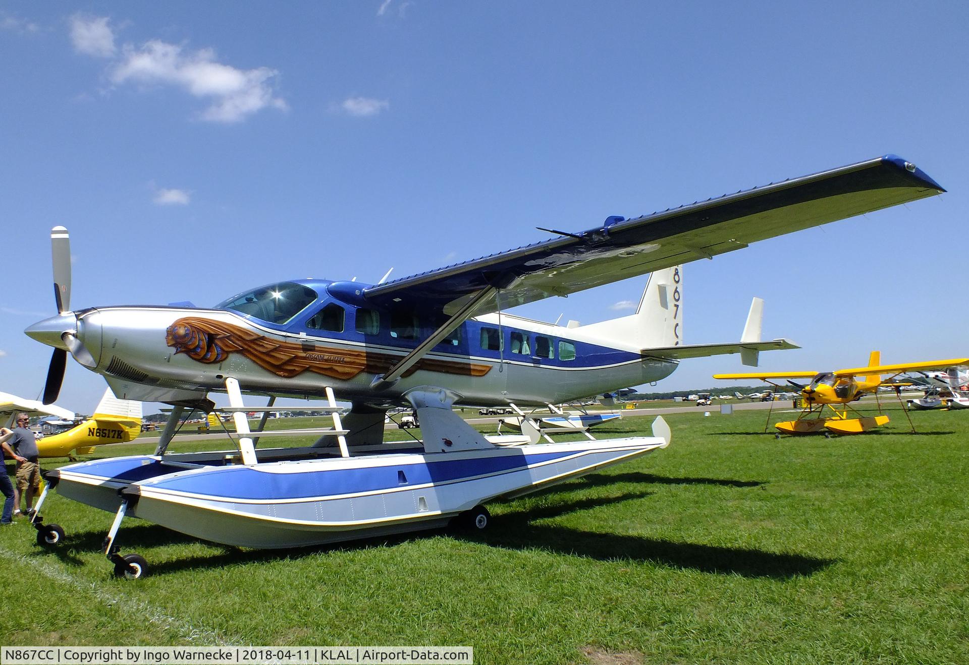 N867CC, 2014 Cessna 208B GrandCaravan EX C/N 208B5103, Cessna 208B Grand Caravan on amphibious floats at 2018 Sun 'n Fun, Lakeland FL
