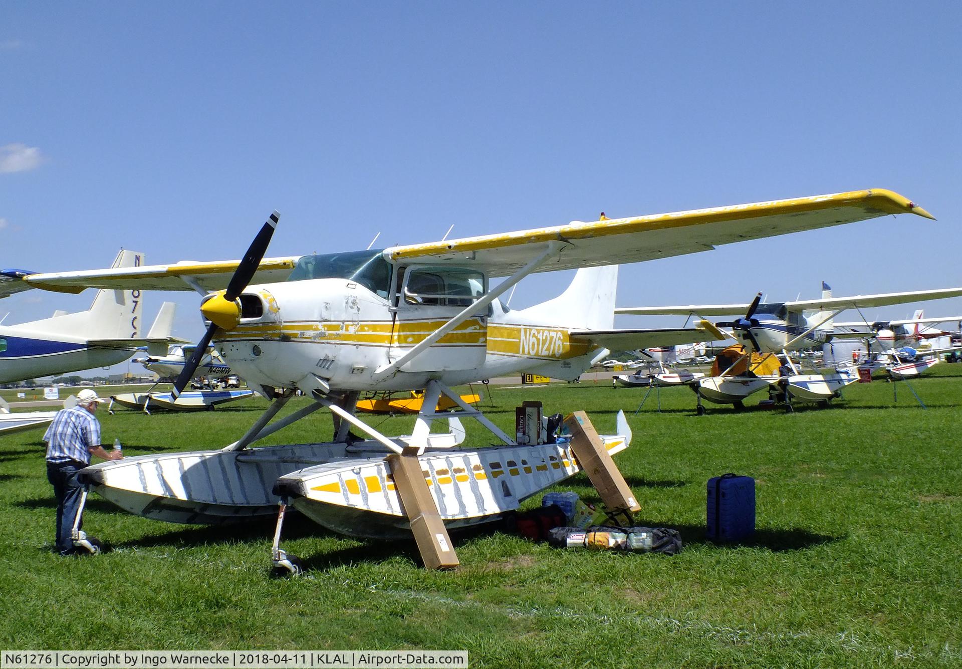 N61276, 1973 Cessna U206F Stationair C/N U20602069, Cessna U206F Super Skywagon on amphibious floats at 2018 Sun 'n Fun, Lakeland FL