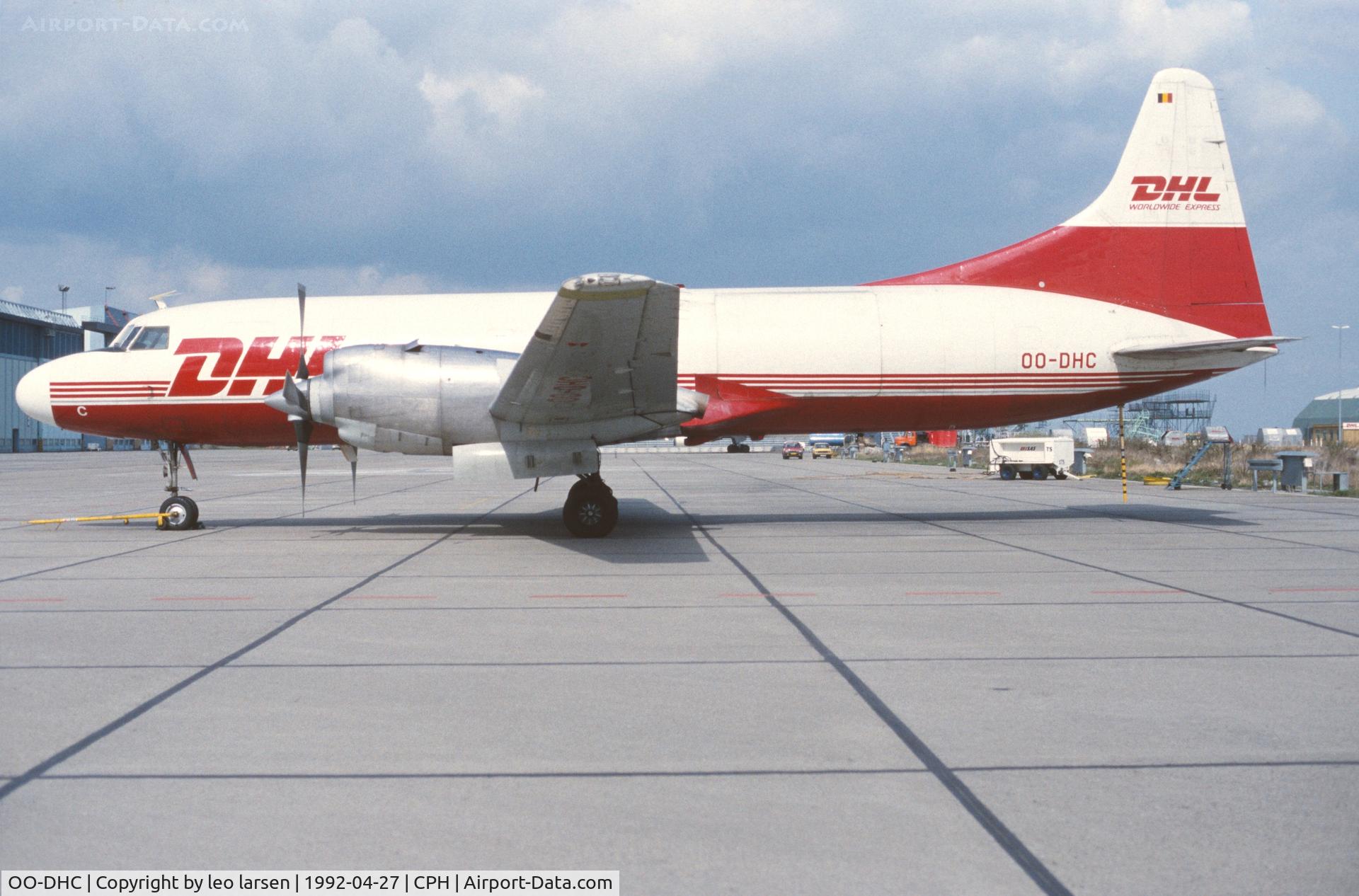 OO-DHC, 1953 Convair 580(F) C/N 068/122, Copenhagen 27.4.1992