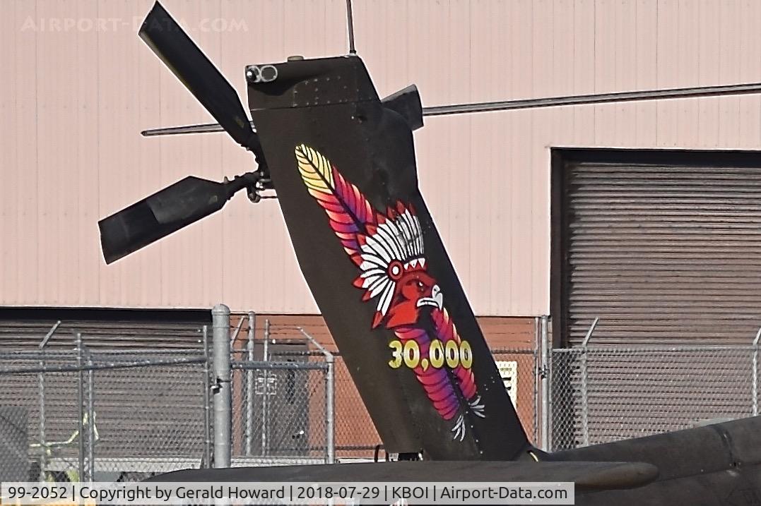 99-2052, 1999 Boeing AH-64D Apache C/N SN003, Royal Singapore Air Force parked on the Idaho ANG ramp.