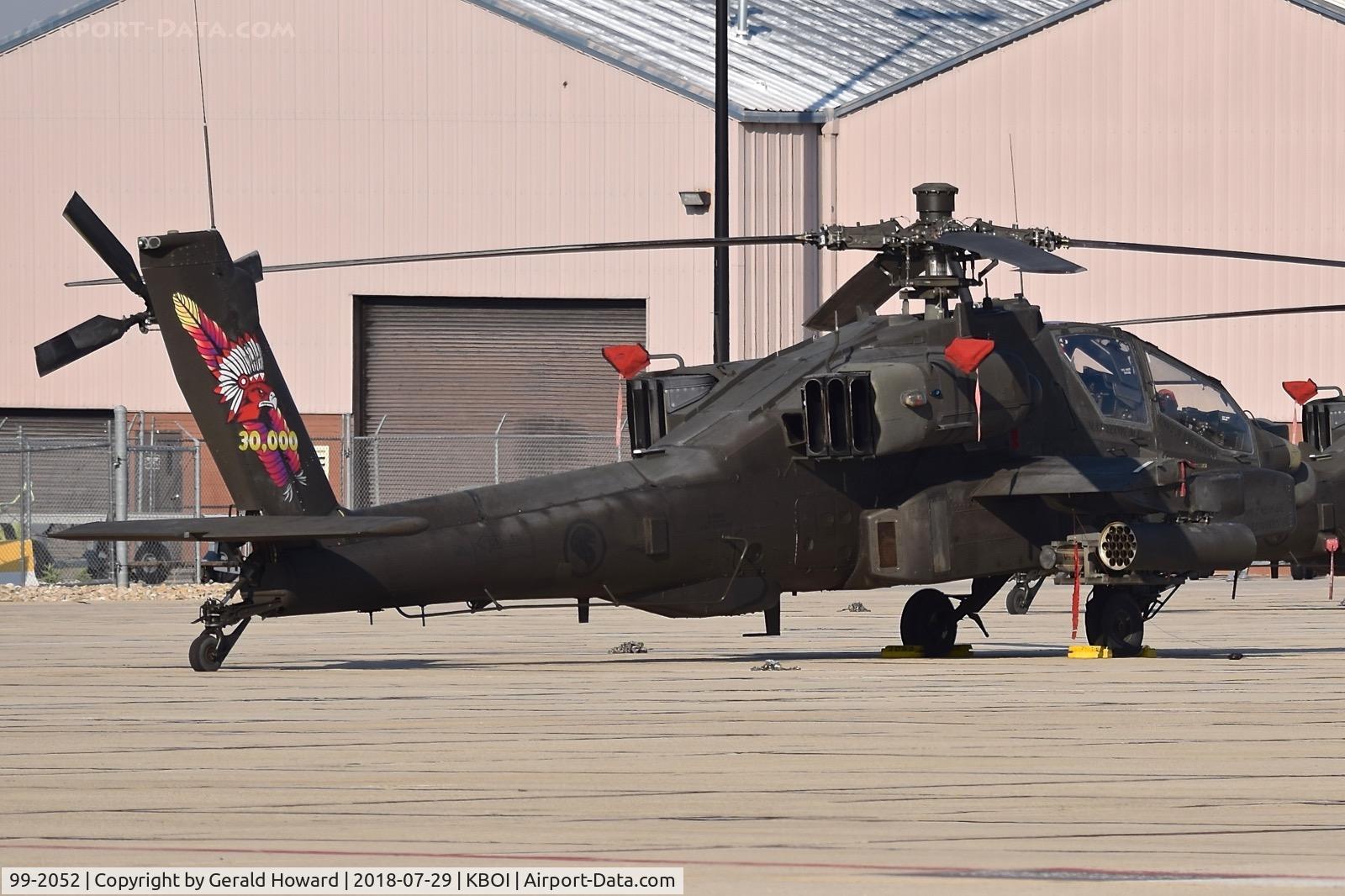 99-2052, 1999 Boeing AH-64D Apache C/N SN003, Royal Singapore Air Force parked on the Idaho ANG ramp.