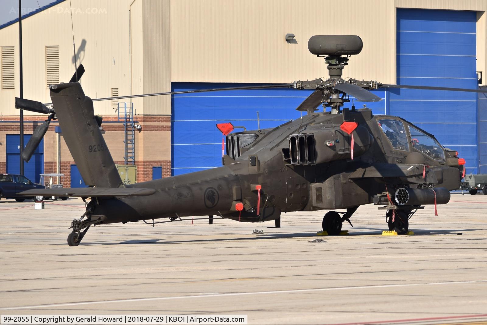 99-2055, Boeing AH-64D Longbow Apache C/N SN006, Royal Singapore Air Force. Parked on Idaho ANG ramp.