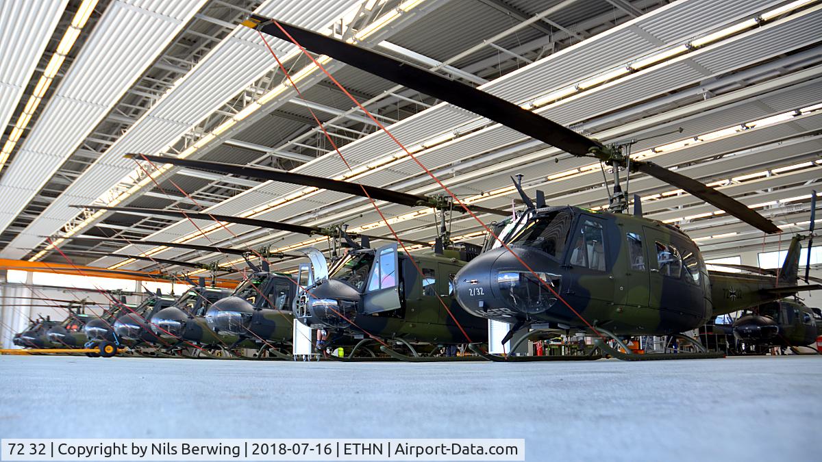 72 32, Bell (Dornier) UH-1D Iroquois (205) C/N 8352, 72+32 at ETHN