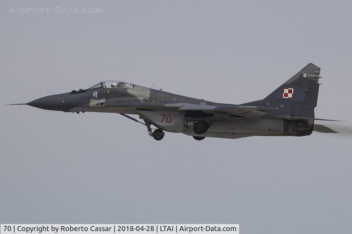 70, Mikoyan-Gurevich MiG-29A C/N 2960526370/3815, EURASIA 2018