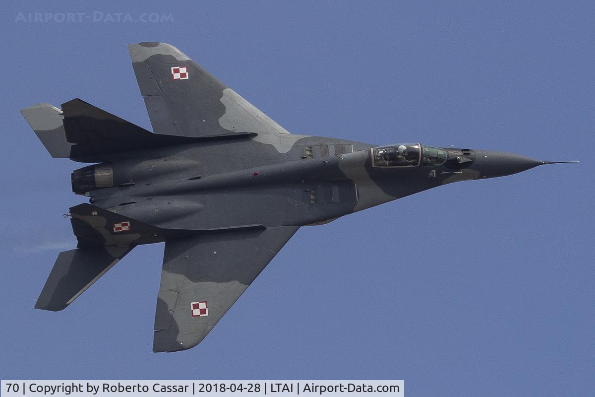 70, Mikoyan-Gurevich MiG-29A C/N 2960526370/3815, EURASIA 2018