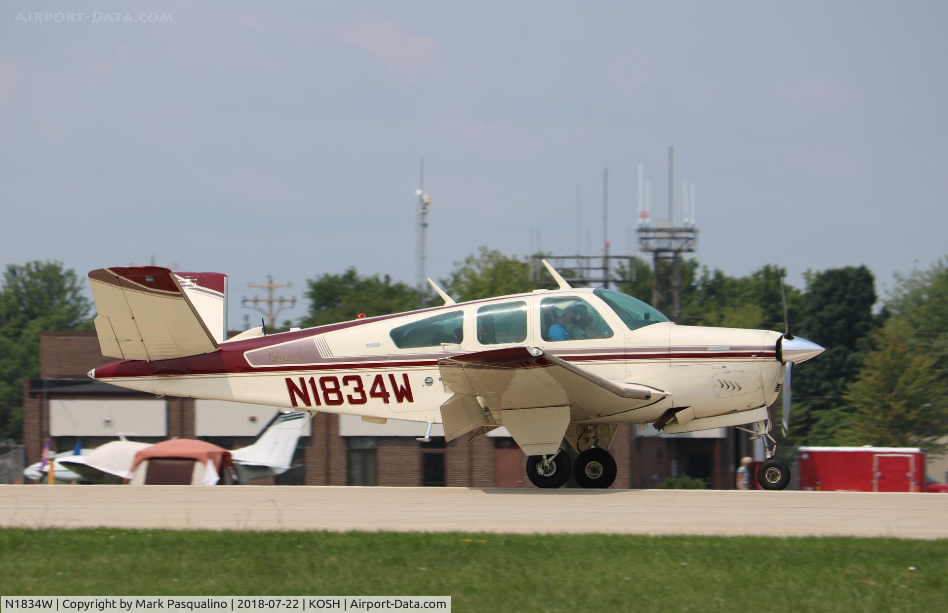 N1834W, 1973 Beech V35B Bonanza C/N D-9429, Beech V35B