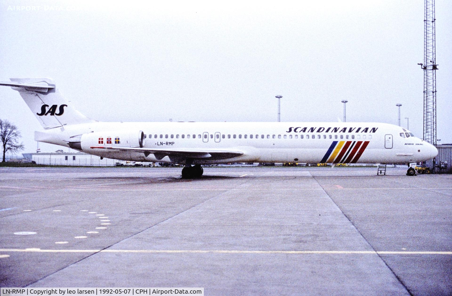 LN-RMP, 1991 McDonnell Douglas MD-87 (DC-9-87) C/N 53337, Copenhagen 7.5.1992