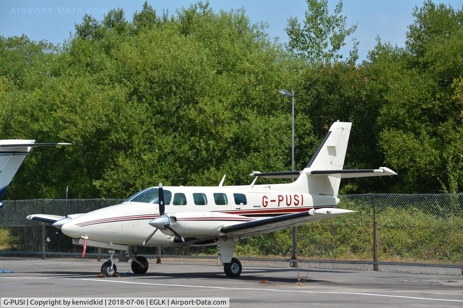G-PUSI, 1983 Cessna T303 Crusader C/N T303-00273, Resting between horse races.