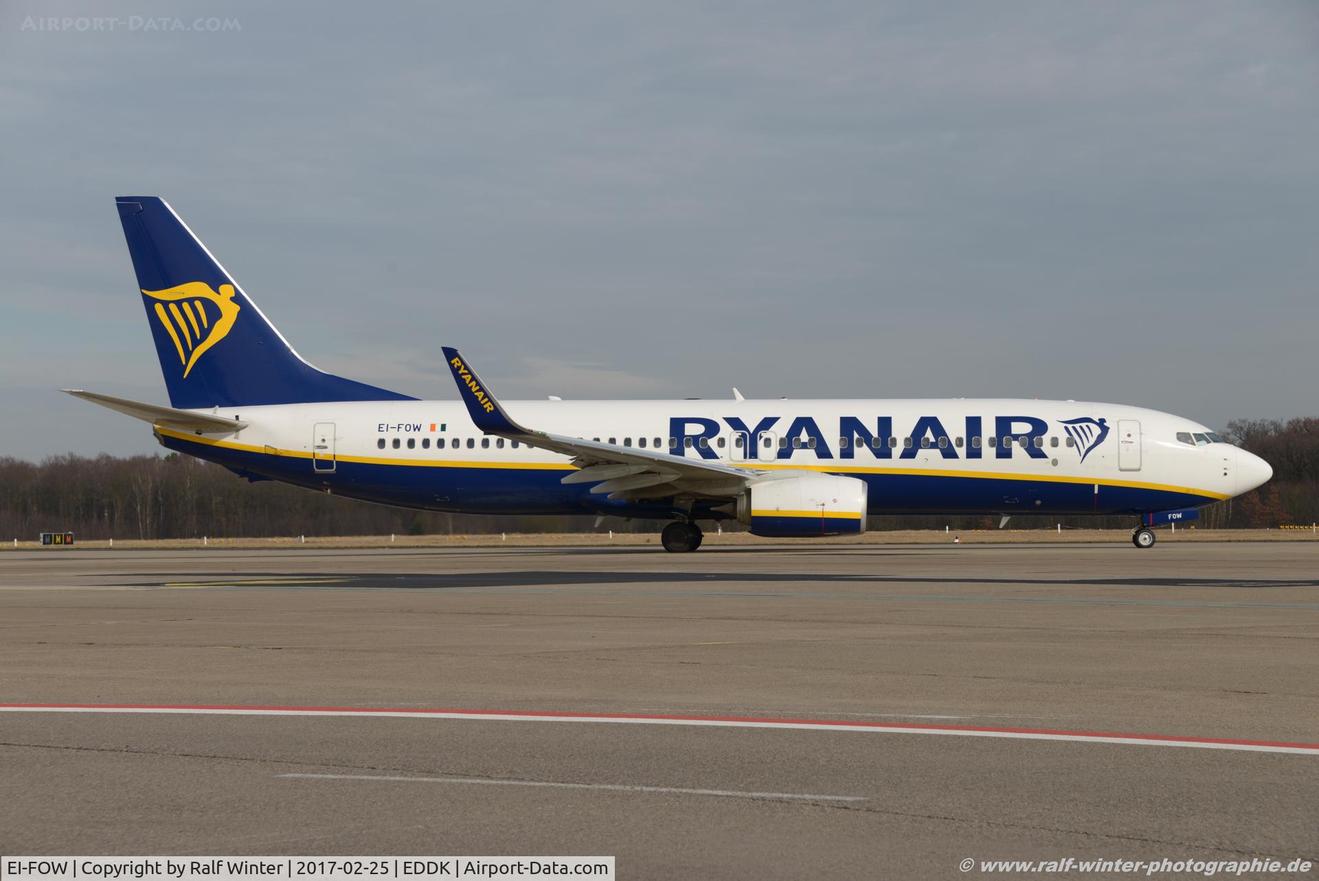 EI-FOW, 2016 Boeing 737-8AS C/N 44729, Boeing 737-8AS(W) - FR RYR Ryanair - 44729 - EI-FOW - 25.02.2017 - CGN