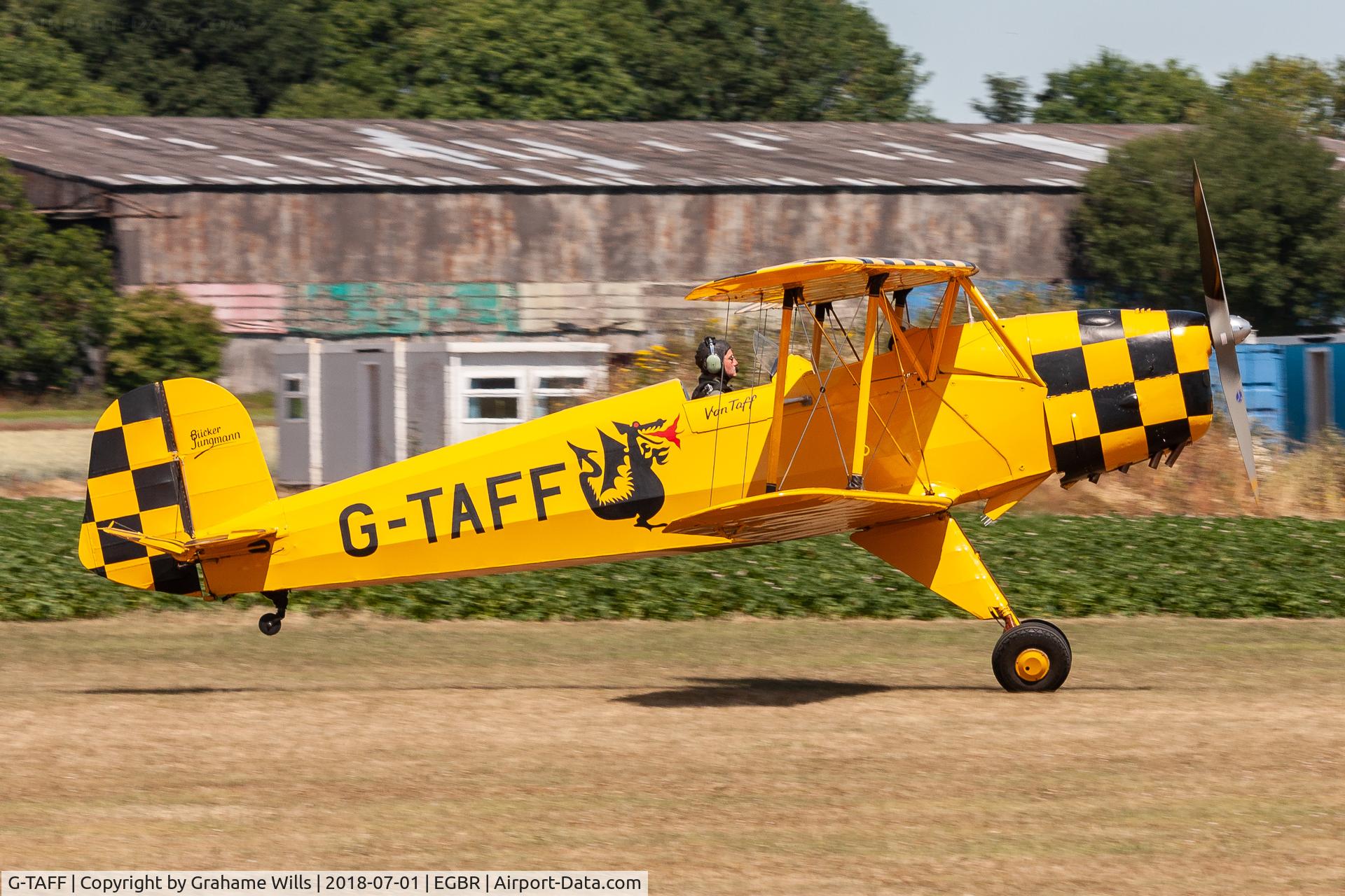 G-TAFF, 1957 CASA 1-131E Jungmann C/N 1129, CASA 1.131E Jungmann G-TAFF R.Fleming Real Aeroplane Company Breighton 1/7/18