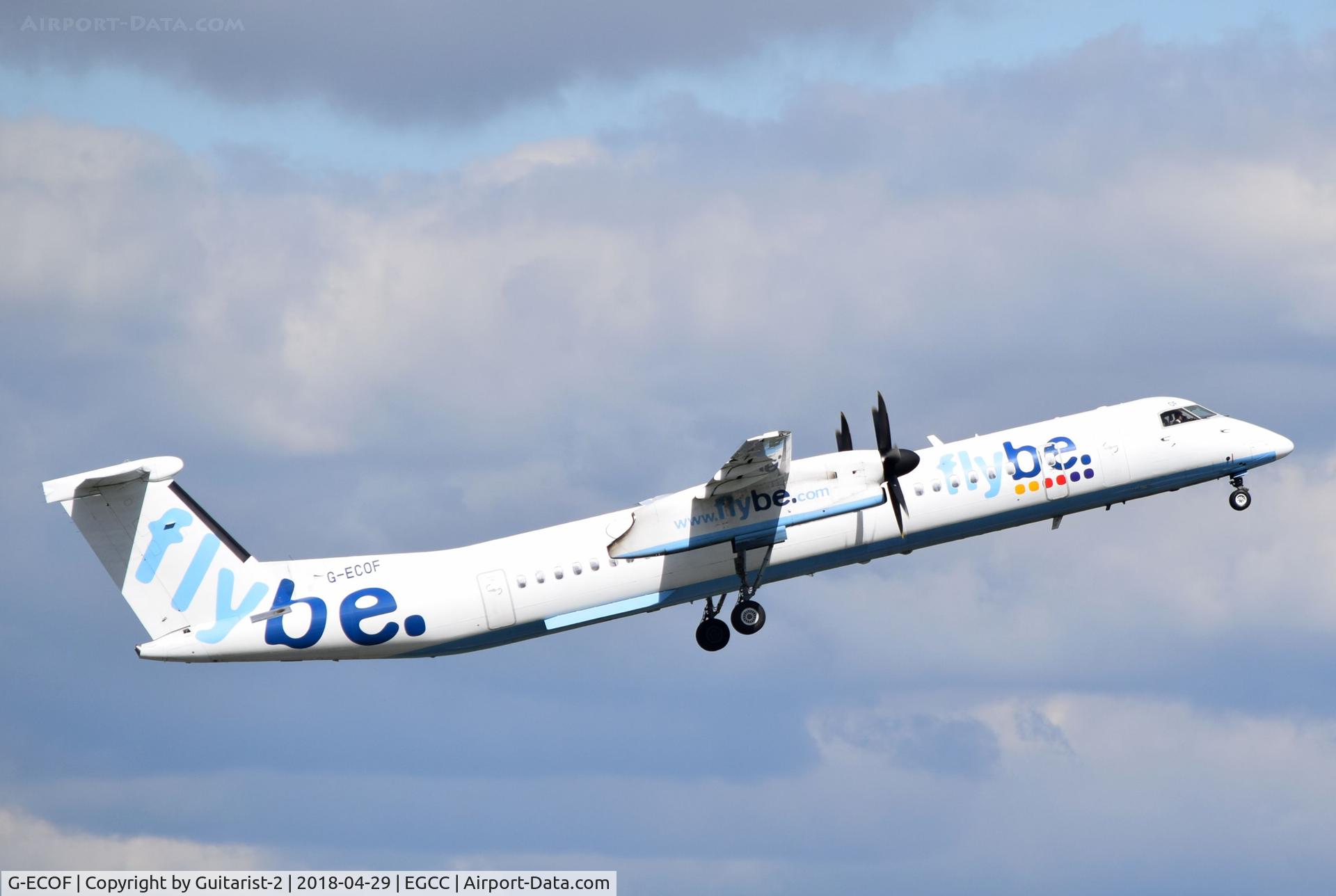 G-ECOF, 2008 De Havilland Canada DHC-8-402Q Dash 8 C/N 4216, At Manchester