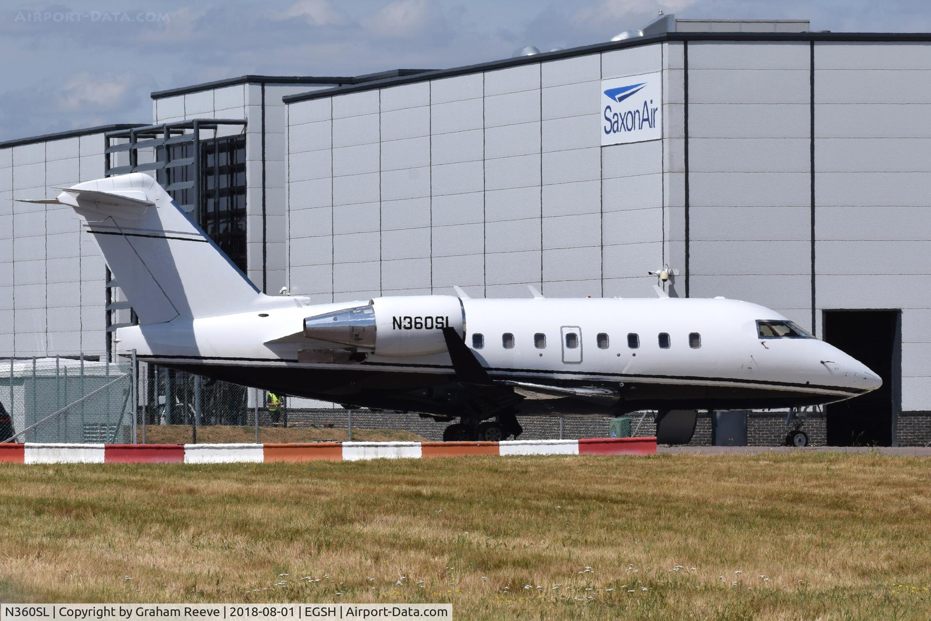 N360SL, 1991 Canadair Challenger 601-3A (CL-600-2B16) C/N 5089, Parked at Norwich.