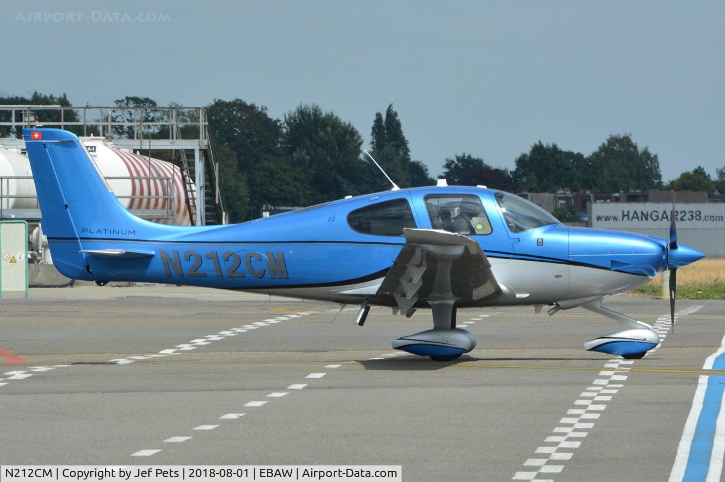 N212CM, 2017 Cirrus SR22 C/N 4514, At Antwerp Airport.