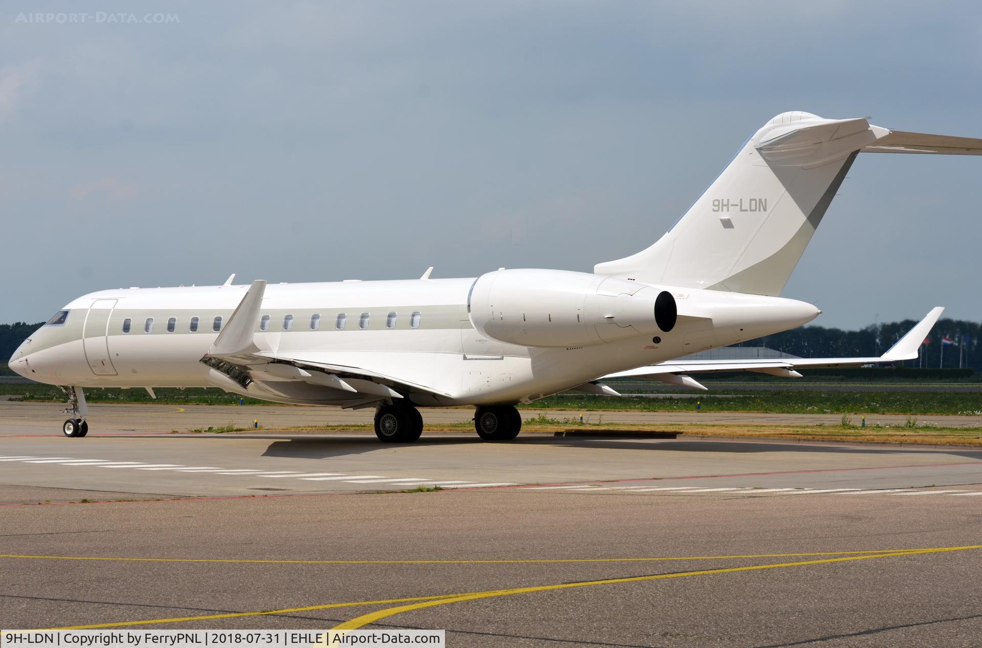 9H-LDN, 2016 Bombardier BD-700-1A10 Global 6000 C/N 9754, Global 6000 at Lelystad fresh out of the paint shop.