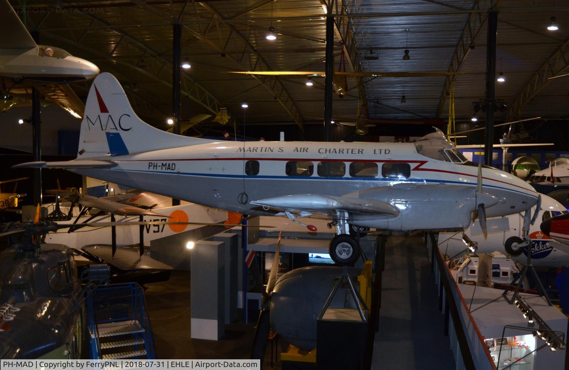 PH-MAD, 1955 De Havilland DH-104 Devon C.20 C/N 04453, DH-104 Devon which started Martinair commercial activities.