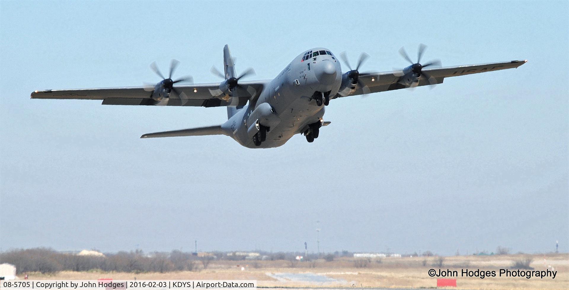 08-5705, 2011 Lockheed C-130J-30 Super Hercules C/N 382-5705, Practicing STOL from the assault field at Dyess