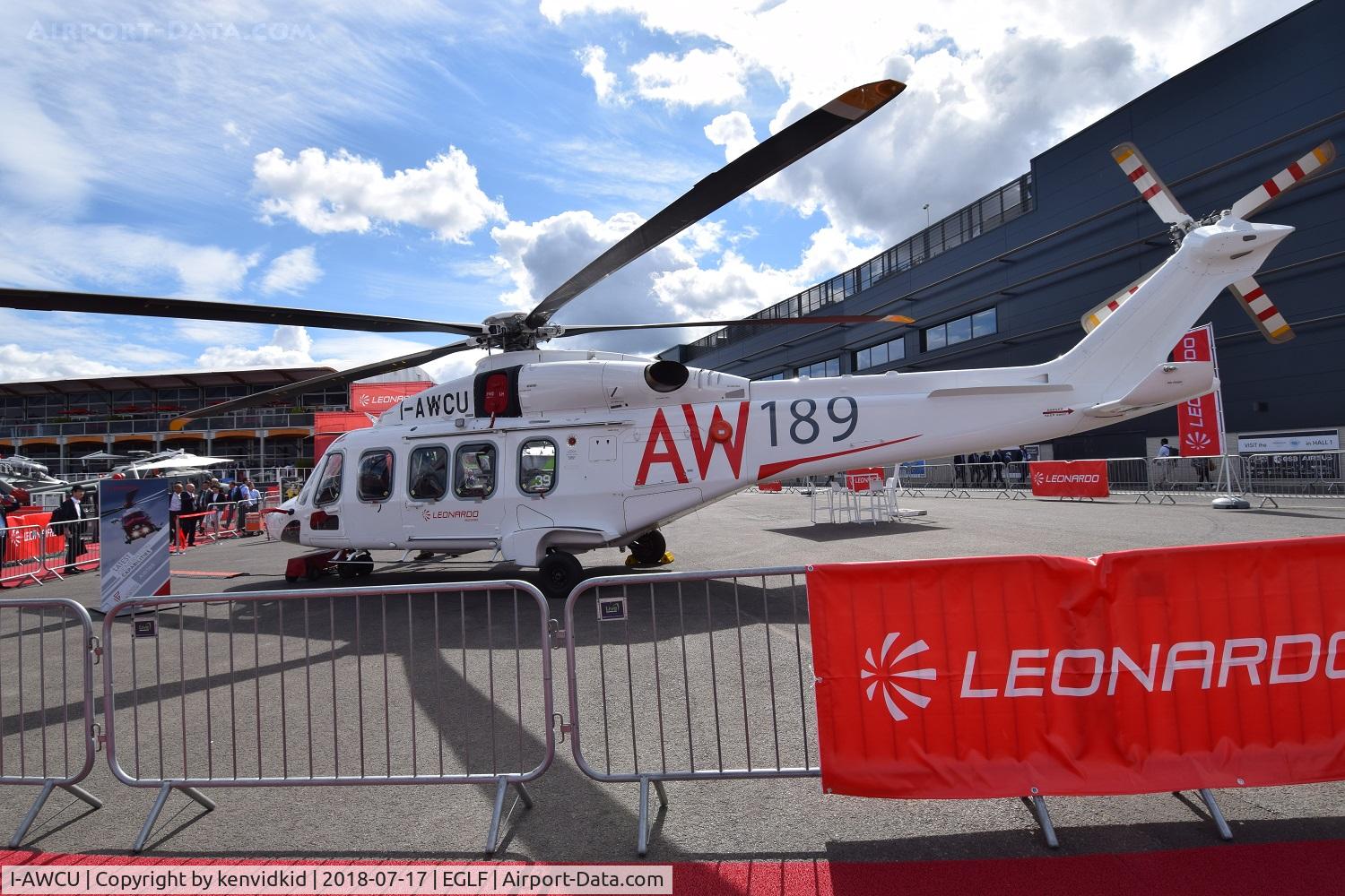 I-AWCU, Leonardo AW-189 C/N 49039, On static display at FIA 2018.