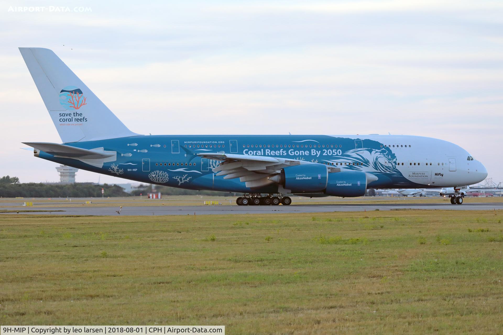 9H-MIP, 2006 Airbus A380-841 C/N 006, Copenhagen 1.8.2018