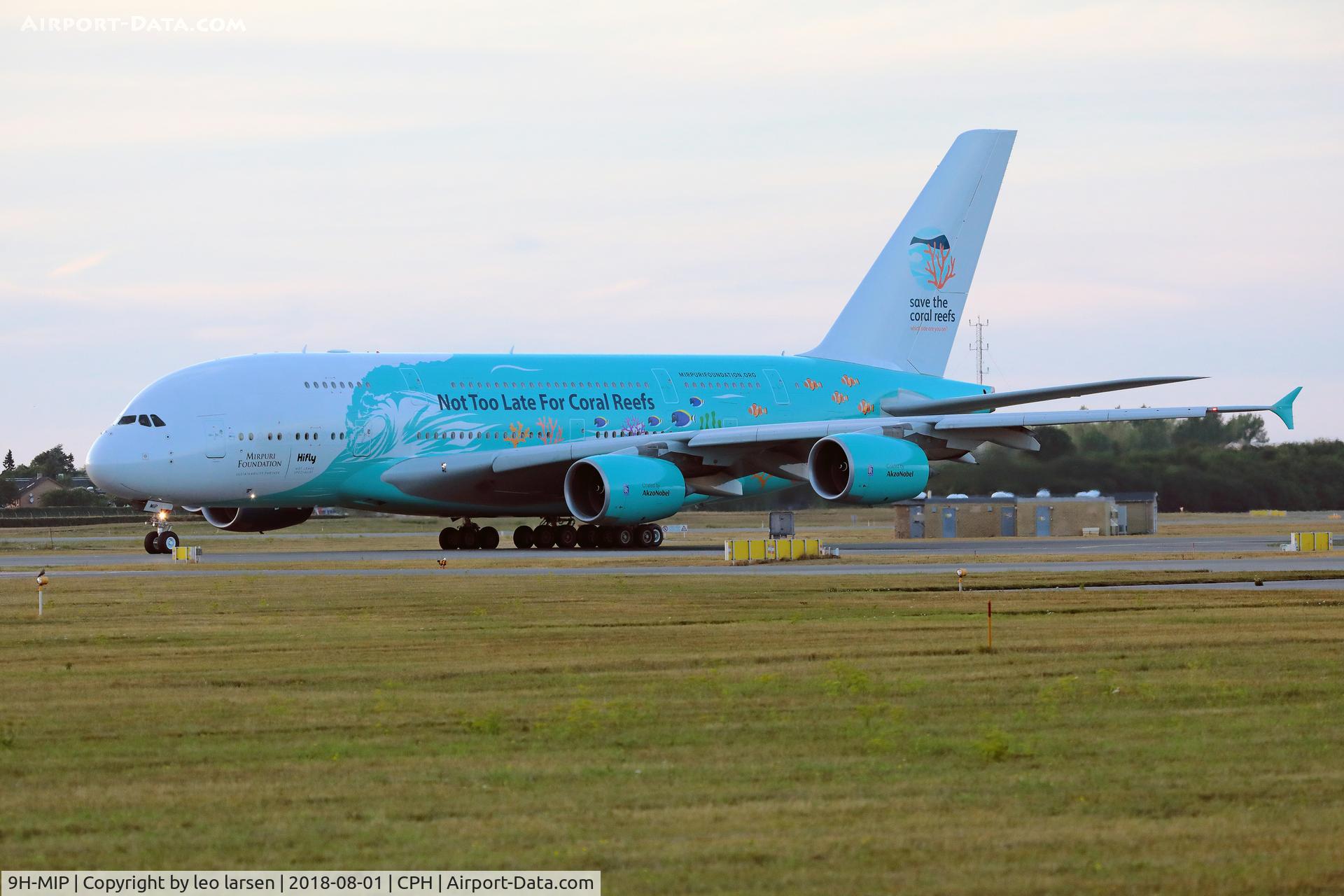 9H-MIP, 2006 Airbus A380-841 C/N 006, Copenhagen 1.8.2018