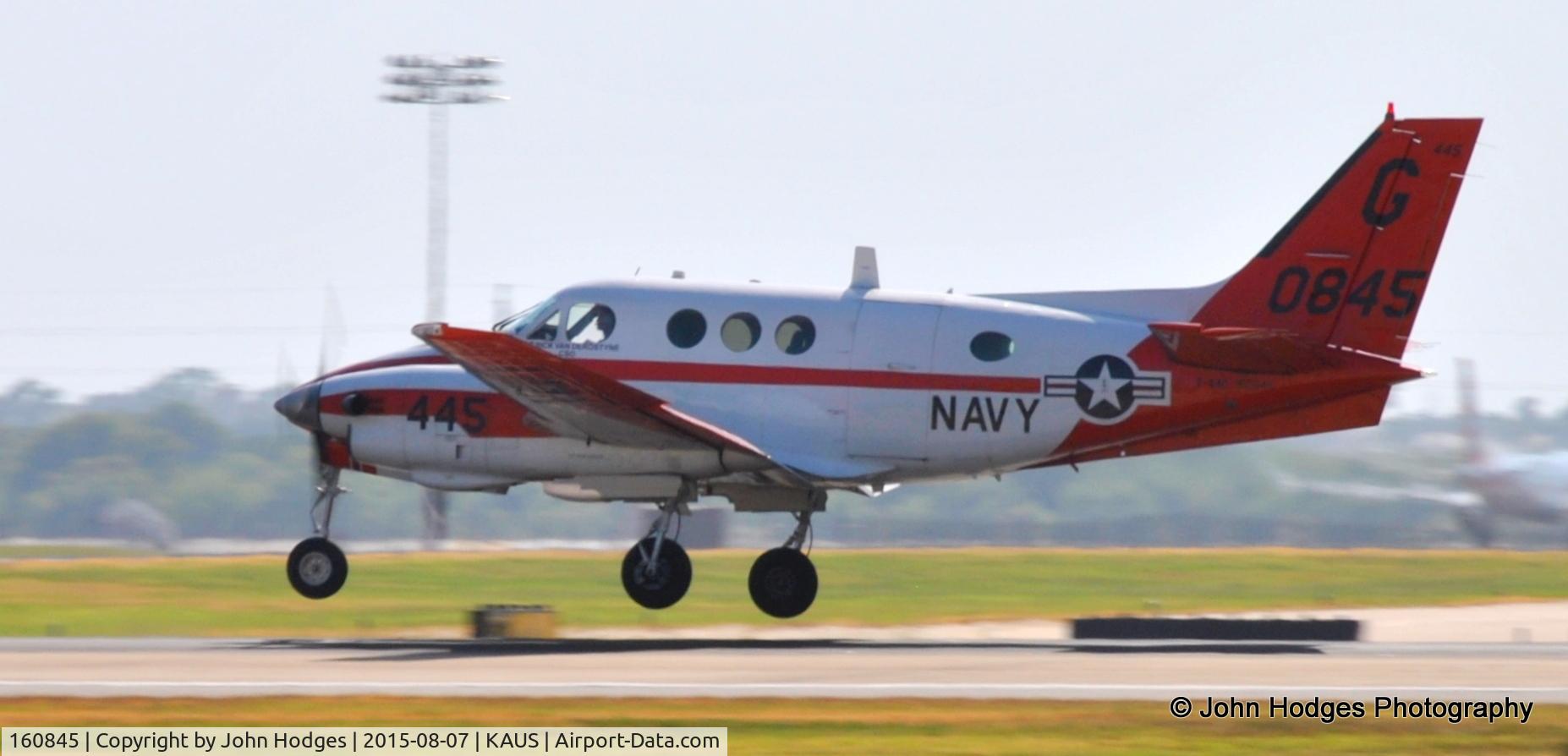 160845, 1977 Beechcraft T-44A Pegasus C/N LL-7, landing at KAUS