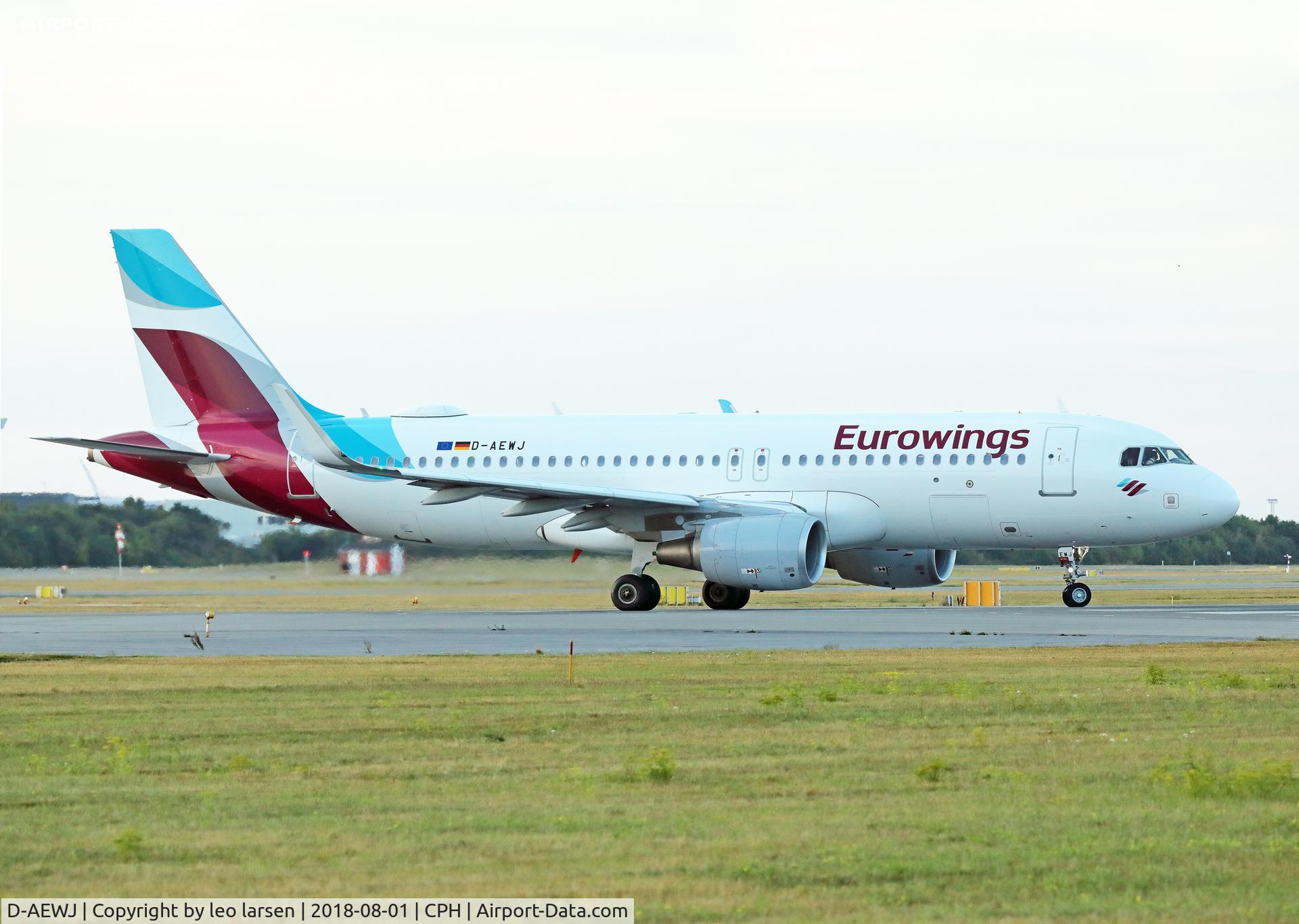 D-AEWJ, 2016 Airbus A320-214 C/N 7216, Copenhagen 1.8.2018