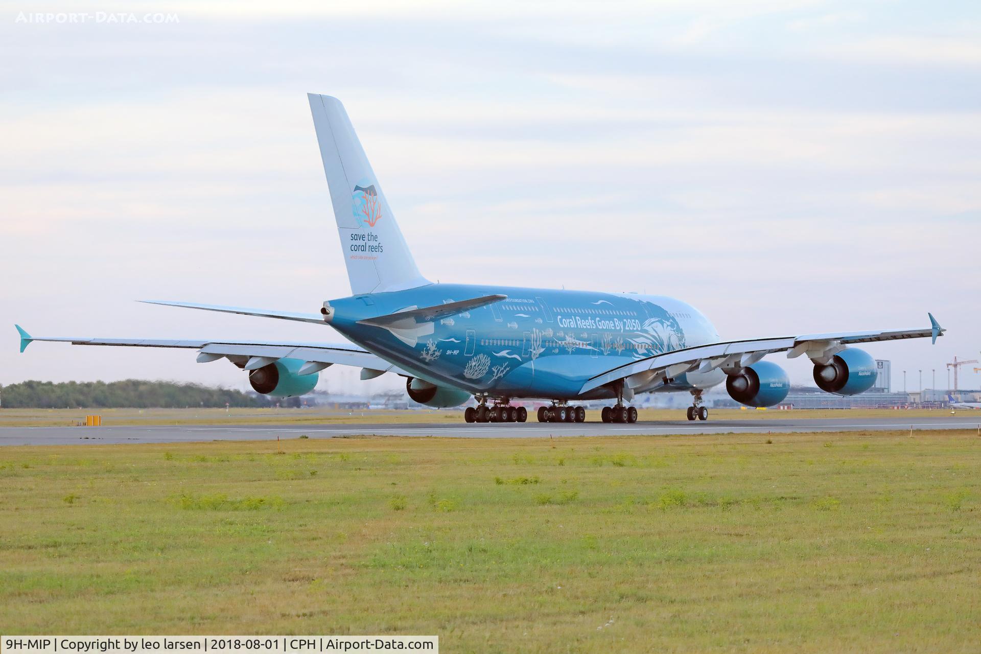 9H-MIP, 2006 Airbus A380-841 C/N 006, Copenhagen 1.8.2018
